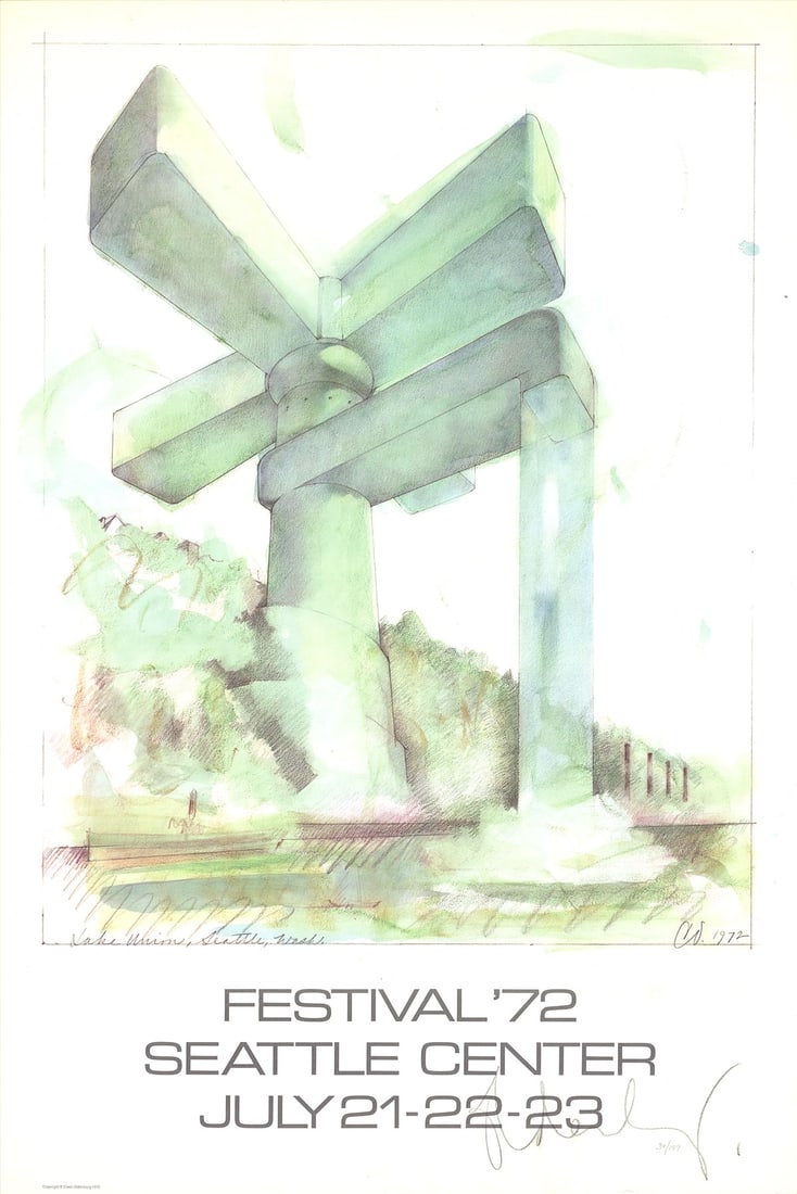 Claes Oldenburg - "Giant Faucet" (or "Giant Tap") - 1972 Offset Lithograph - SIGNED 36.5" x 24.5" (1 of 1)