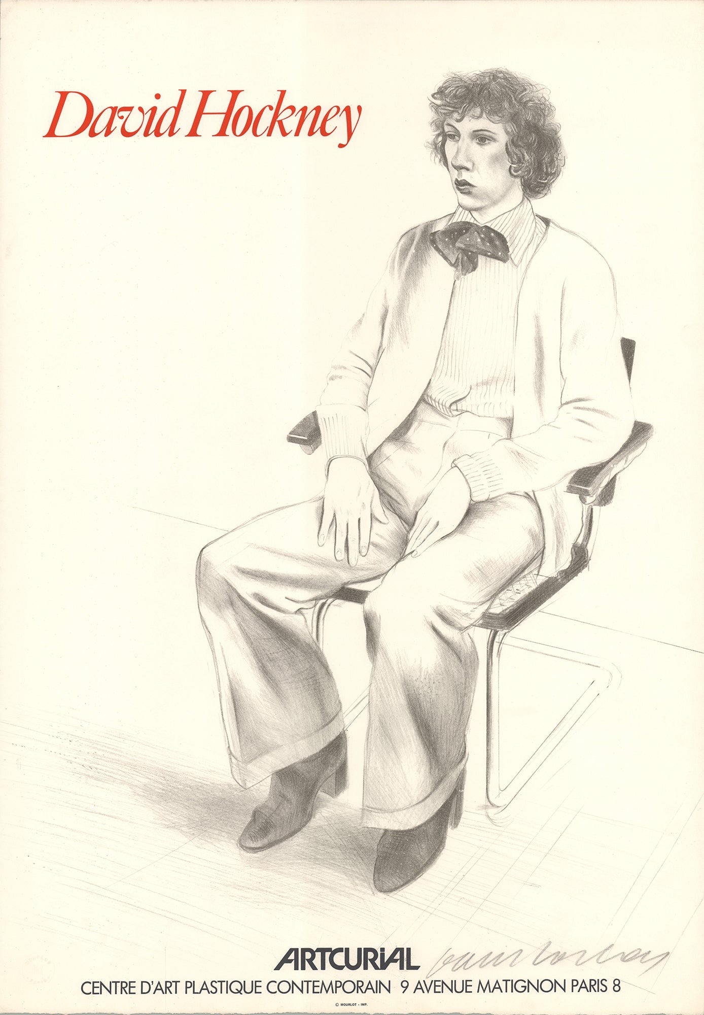 David Hockney - Gregory Evans - 1979 Lithograph - SIGNED 30" x 21": Gregory Evans by David Hockney, 1979 Signed Lithograph. Paper size is 30 x 21 inches, with an image size of 30 x 21 inches. The Lithograph is from an edition size of 100 and is not framed. The conditi