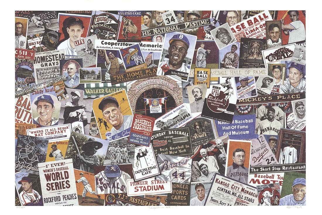 Dwight Baird - If Abner Only Knew-Cooperstown - 1990 Offset Lithograph - SIGNED 20" x 30": If Abner Only Knew-Cooperstown by Dwight Baird, 1990 Signed Offset Lithograph. Paper size is 20 x 30 inches, with an image size of 18 x 27 inches. The Offset Lithograph is from an edition size of 250 