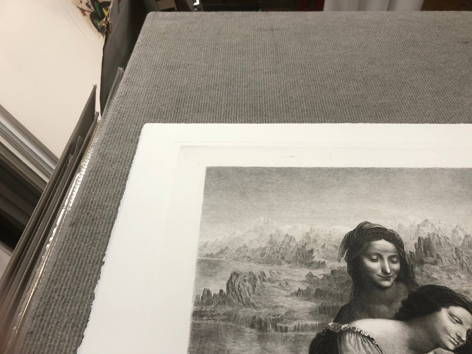 Leonardo Da Vinci - La Vierge, l'Enfant Jesus et St. Anne - 1985 Etching 30" x 22.5" - 10