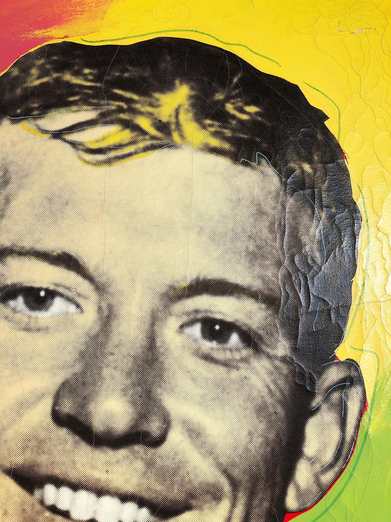 Steve Kaufman - Mickey Mantle - 1995 Serigraph - SIGNED 39.5" x 39.5" - 3