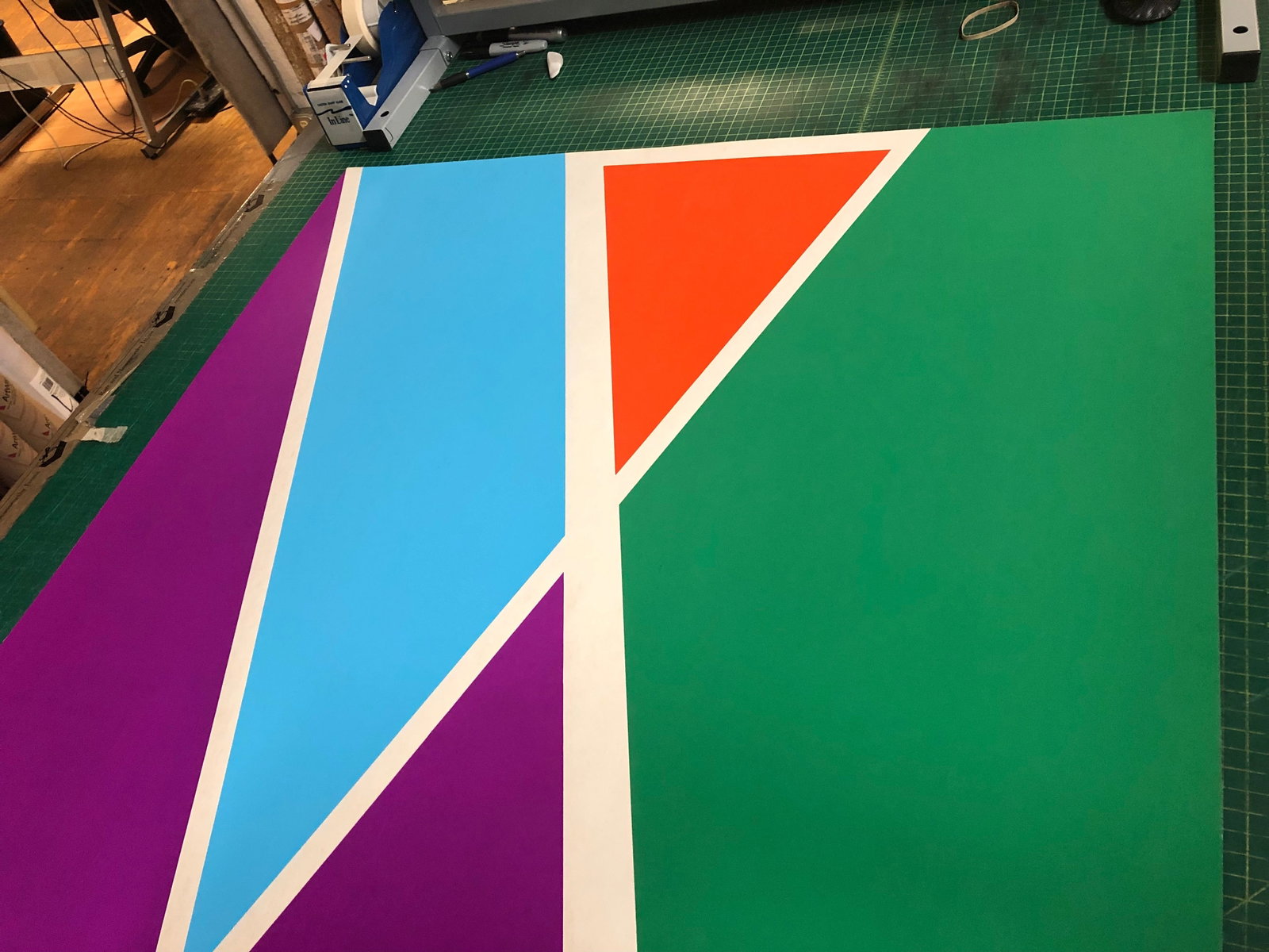 Larry Zox - Mostly Mozart Festival - 1971 Serigraph - SIGNED 80.5" x 39.75" - 3