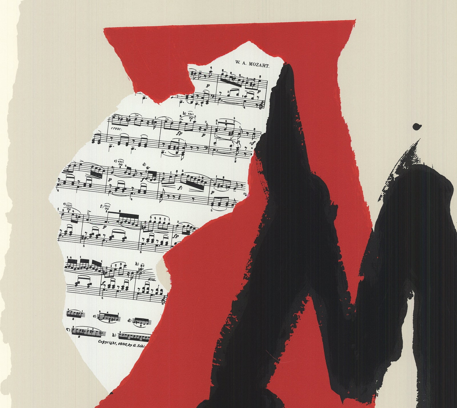 Robert Motherwell - Mostly Mozart Festival - 1991 Serigraph - SIGNED 40" x 29.25" - 4
