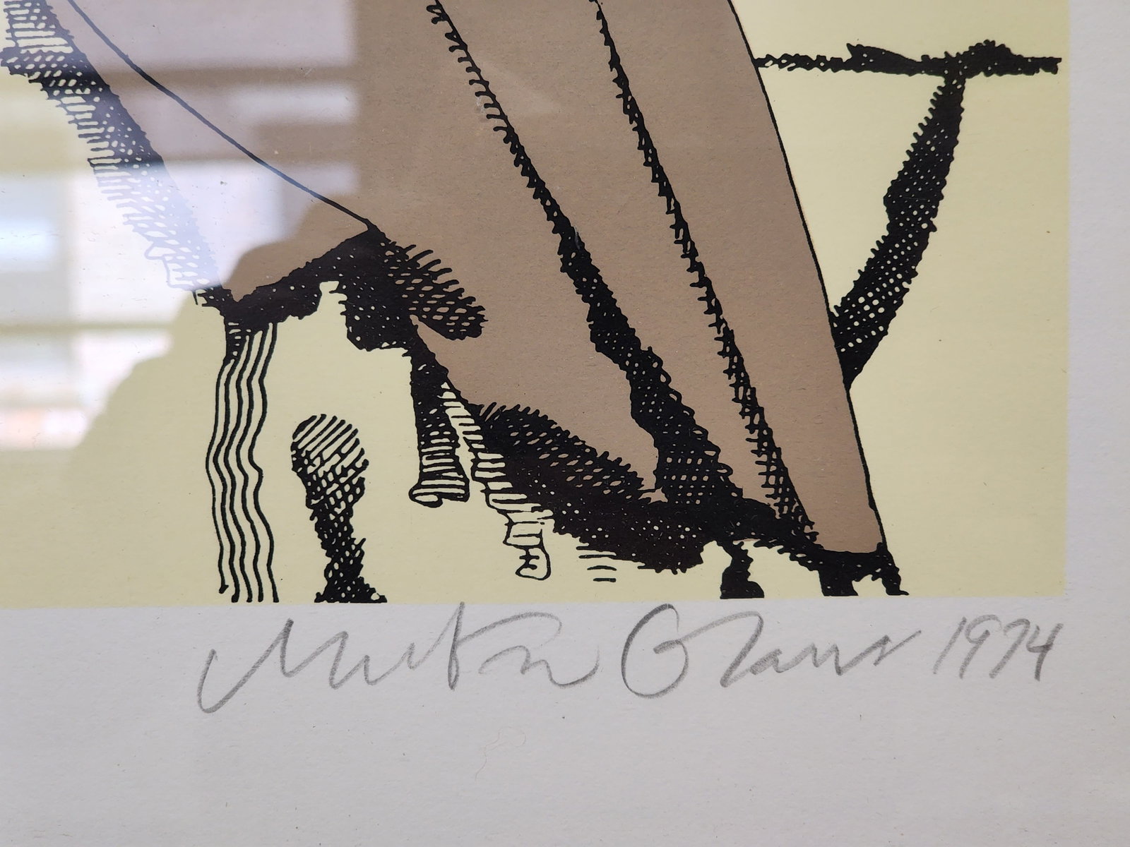 Milton Glaser - Olympia and Ollie (After Manet) - 1974 Lithograph - SIGNED 22" x 29.75" - 8