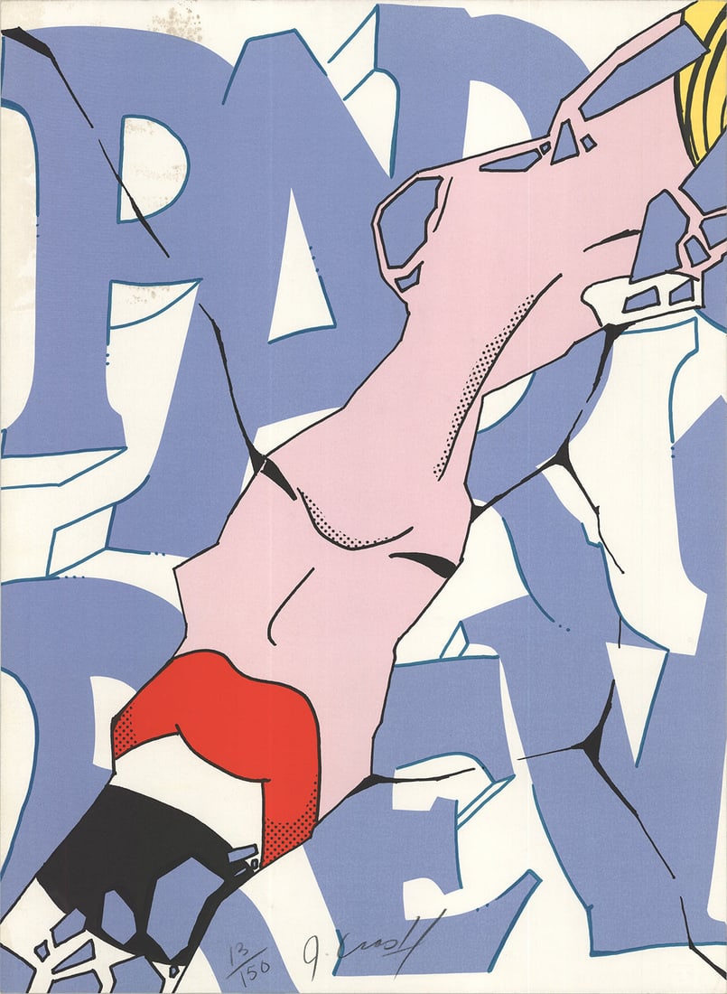 Crash - Paris Review - 1990 Serigraph - SIGNED 30" x 22": Paris Review by Crash, 1990 Signed Serigraph. Paper size is 30 x 22 inches, with an image size of 30 x 22 inches. The Serigraph is from an edition size of 150 and is not framed. The condition was rate
