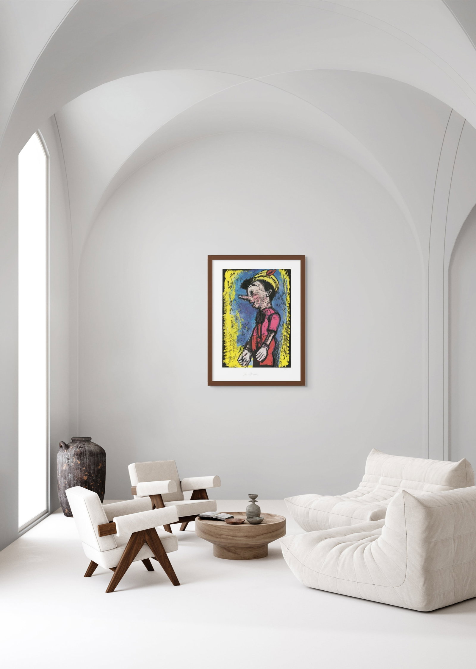 Jim Dine - Pinocchio - 2008 Mixed Media - SIGNED 37" x 27" - 7