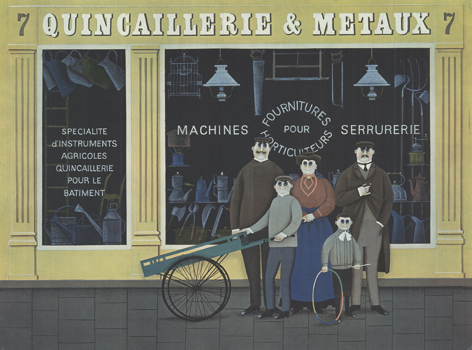 Jan Balet - Quincaillerie & Metaux - 1985 Lithograph - SIGNED 19.75" x 25.5" - 3
