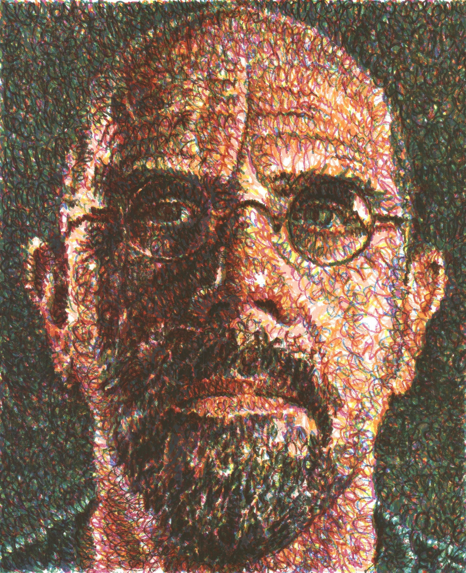 Chuck Close - Self Portrait - 2007 Serigraph - SIGNED 38" x 30" - 2