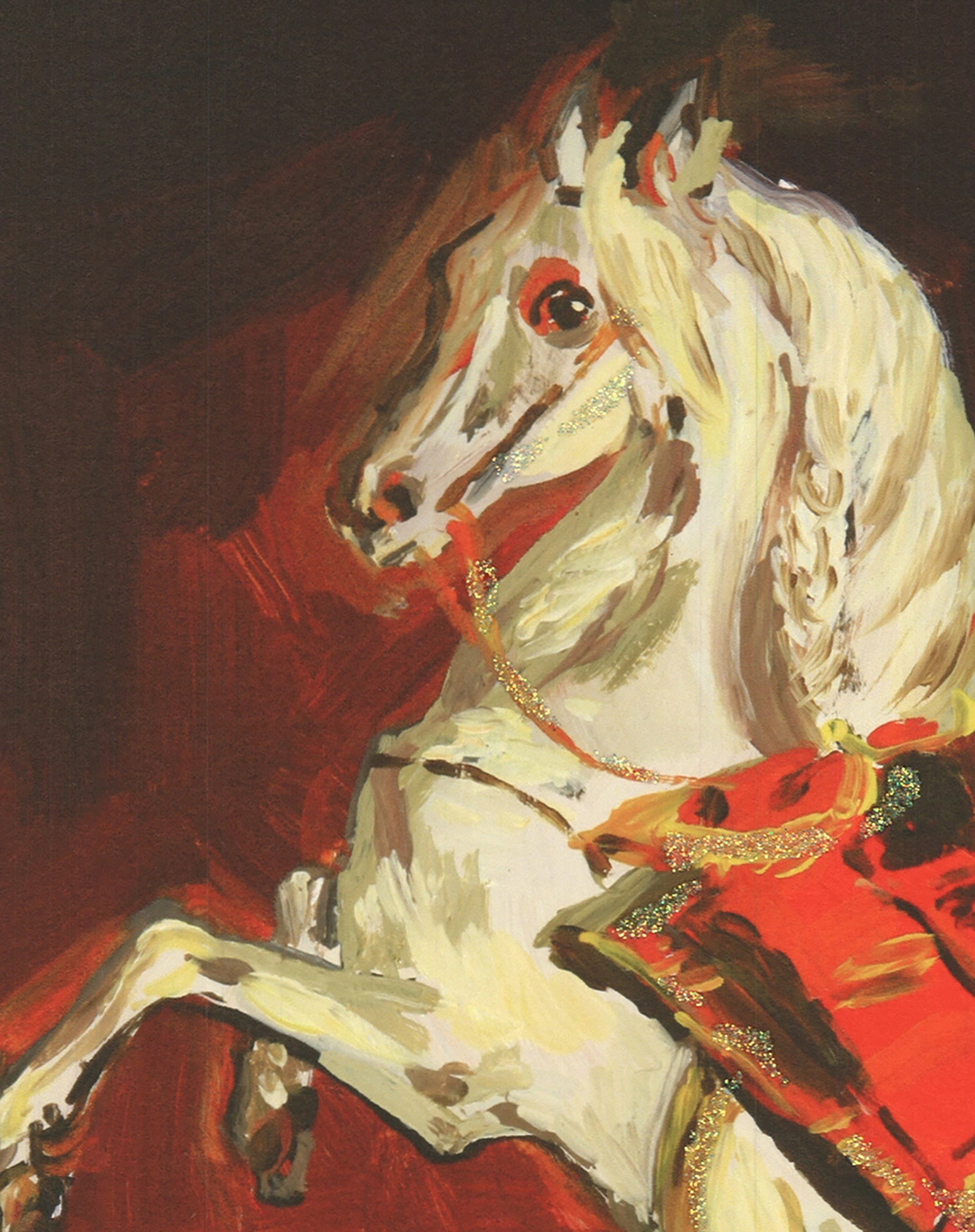Karen Kilimnik - The Sparkly Splendid Lippazanner at the Battle of Austerlitz - 2008 Mixed Media - - 3