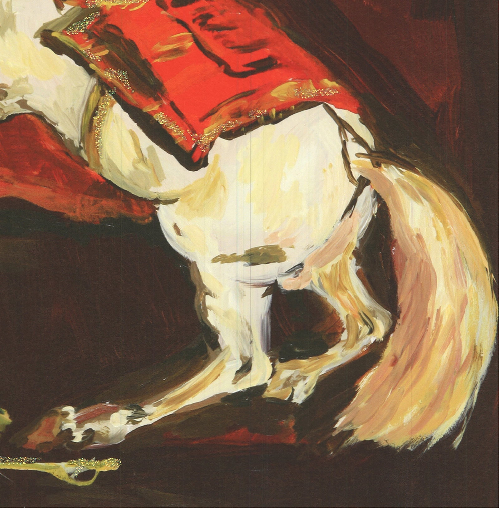 Karen Kilimnik - The Sparkly Splendid Lippazanner at the Battle of Austerlitz - 2008 Mixed Media - - 5