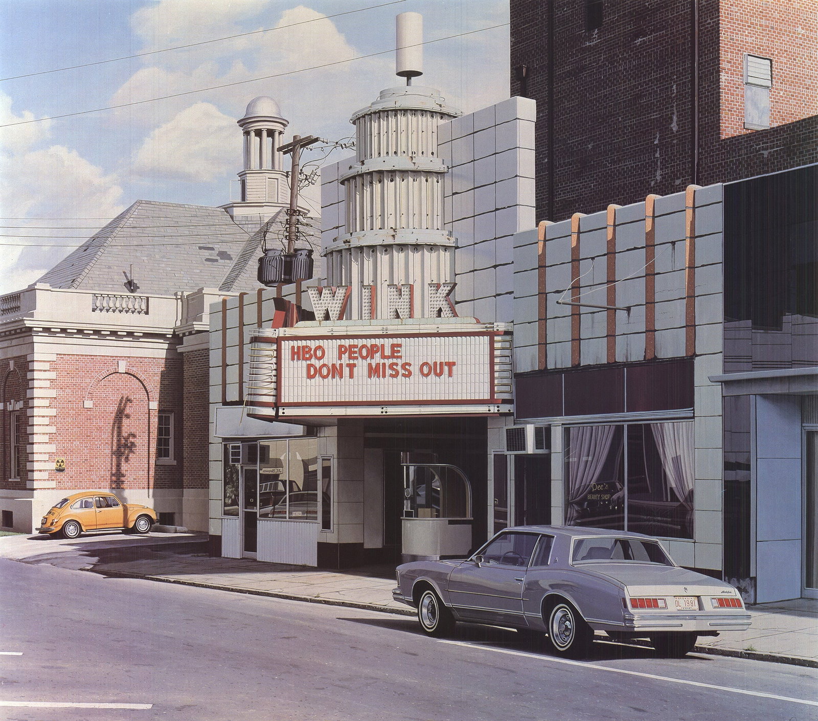 Davis Cone - The Wink Theater/Playhouse - 1975 Offset Lithograph - SIGNED 19" x 20.75" - 2