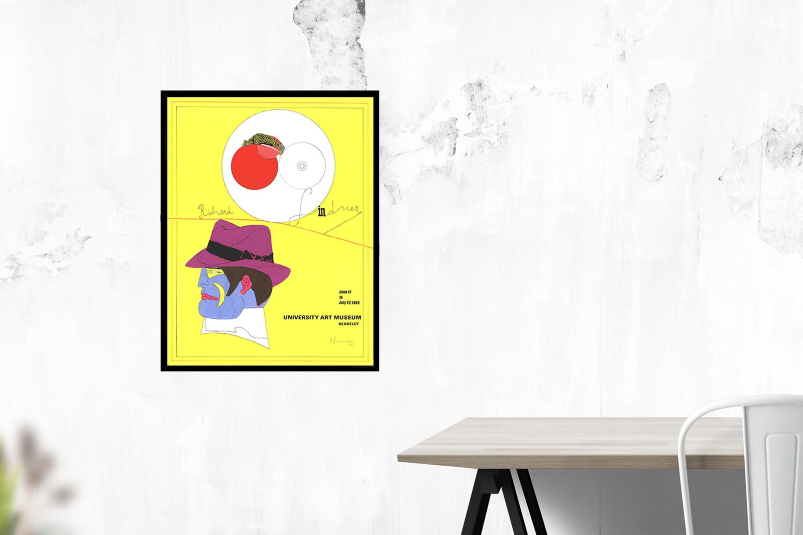 Richard Lindner - University Art Museum - 1969 Serigraph - SIGNED 30.5" x 23.25" - 2