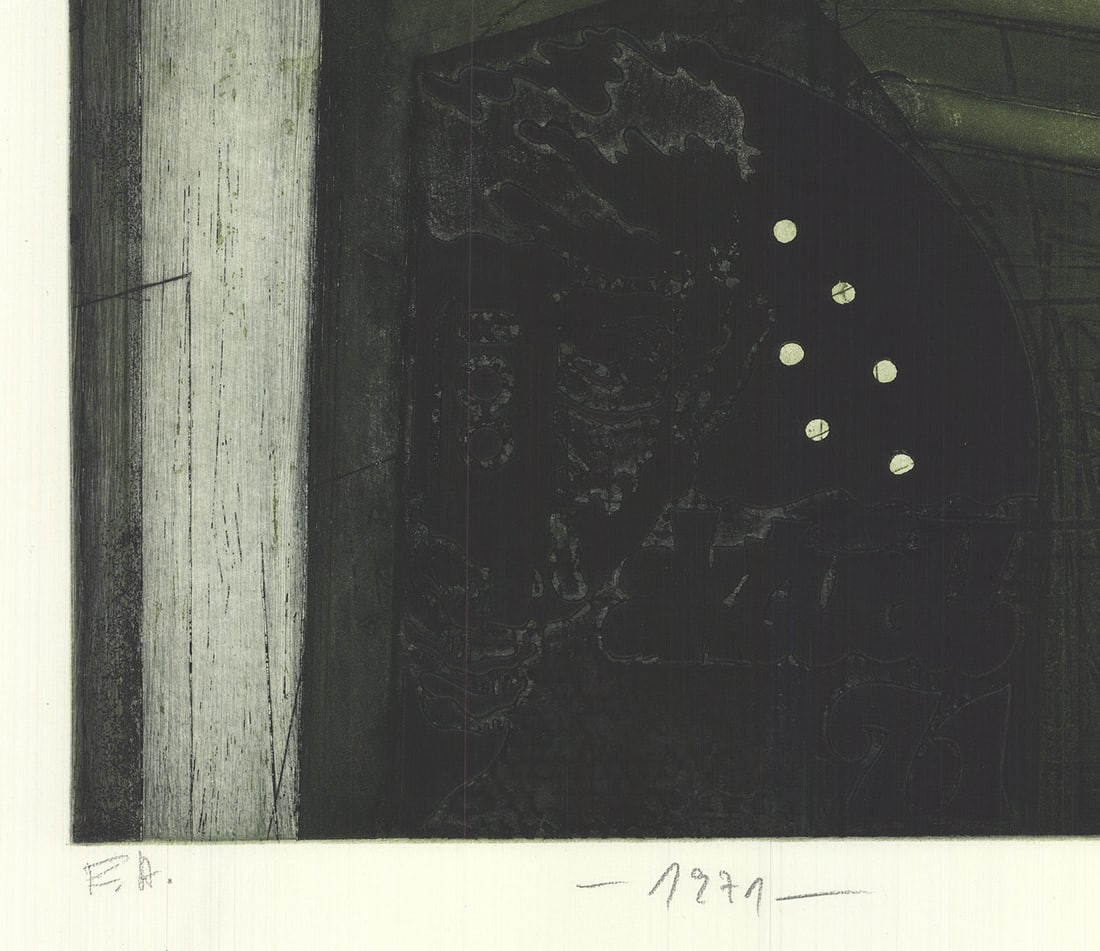 Karl Fred Dahmen - Untitled - 1971 Etching - SIGNED 41.75" x 25" - 5