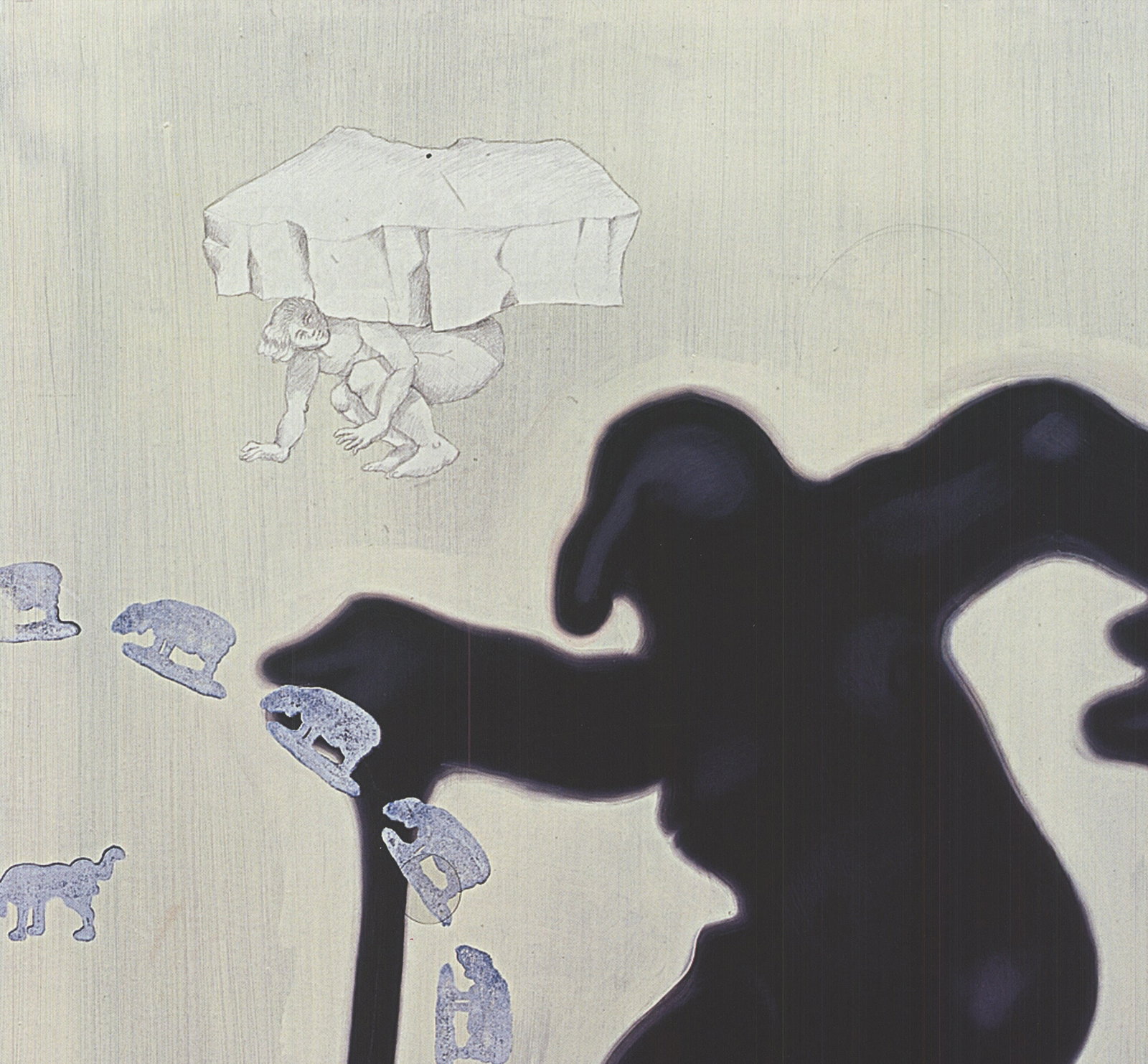 Jorg Immendorf - Untitled (Hui Gui) - 1995 Offset Lithograph - SIGNED 23.75" x 19.75" - 4