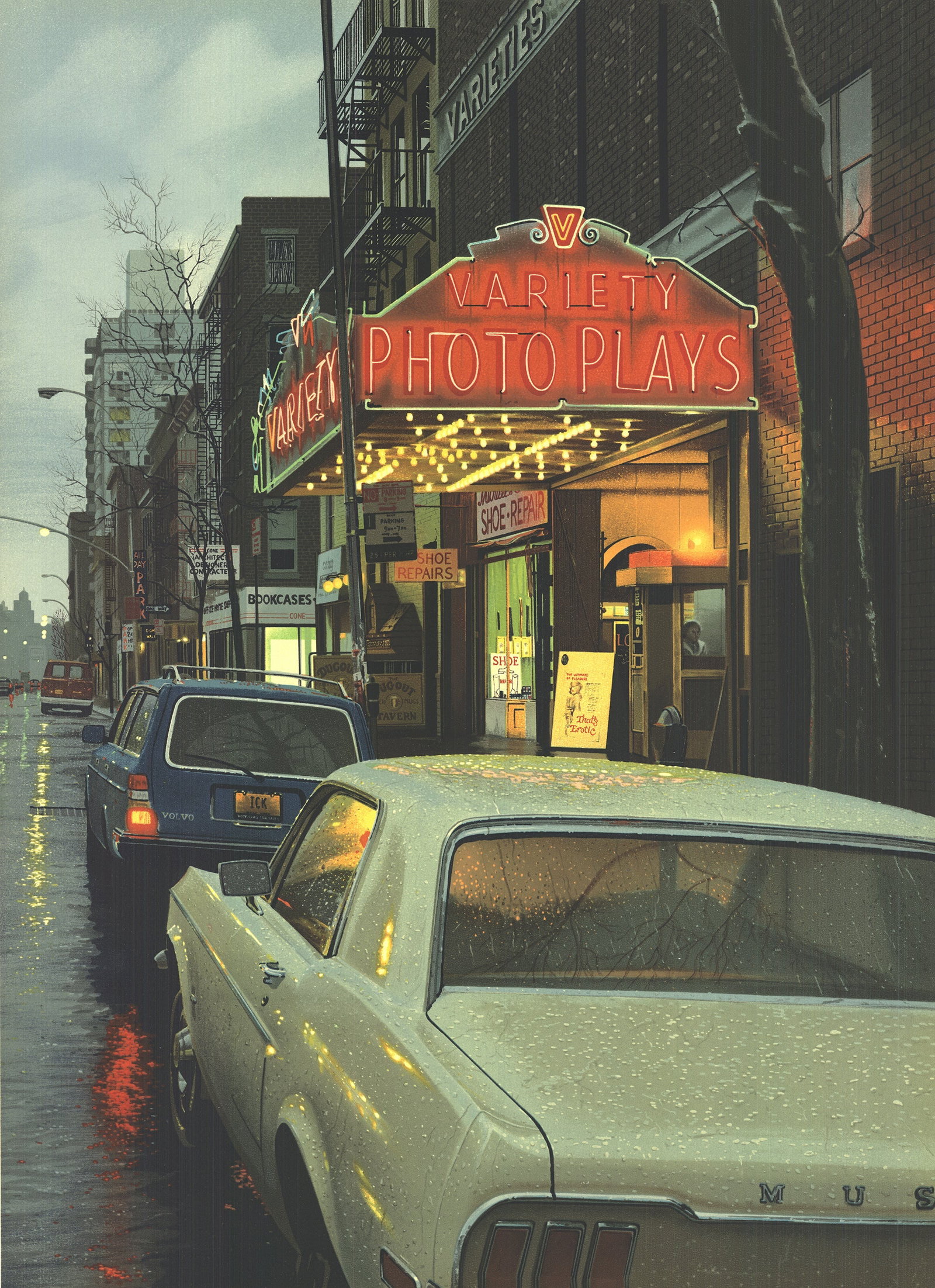 Davis Cone - Variety Photoplays, Soho - 1983 Lithograph - SIGNED 34.25" x 26" - 2