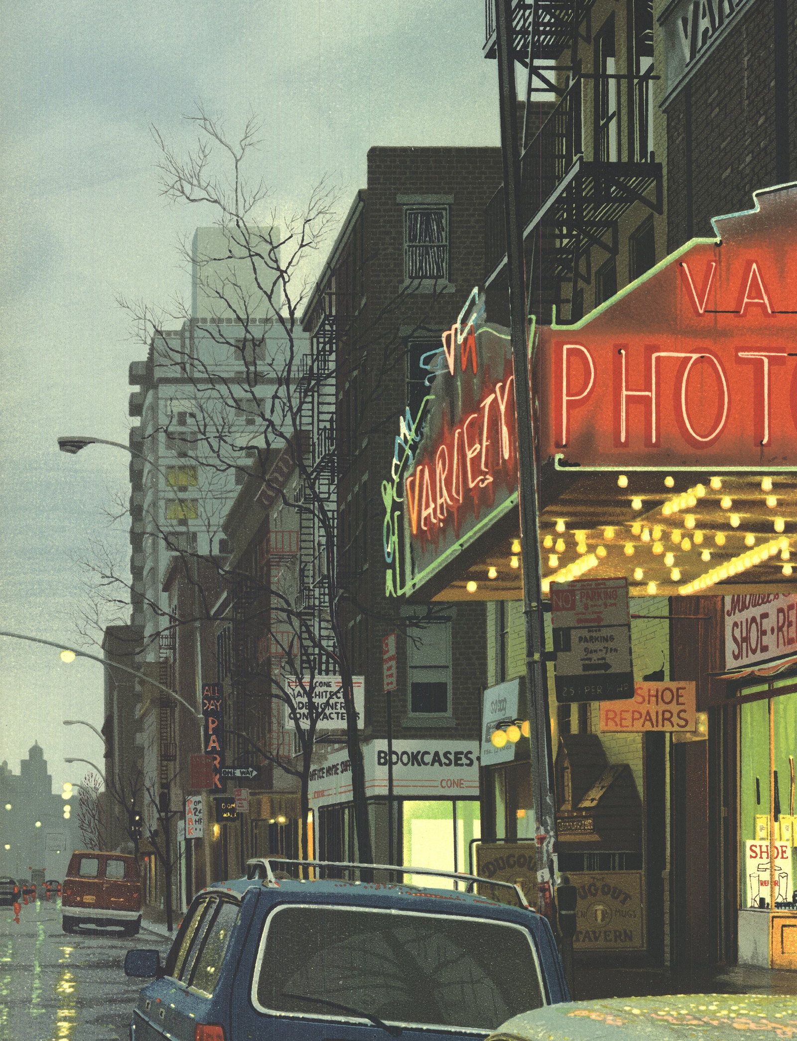 Davis Cone - Variety Photoplays, Soho - 1983 Lithograph - SIGNED 34.25" x 26" - 4