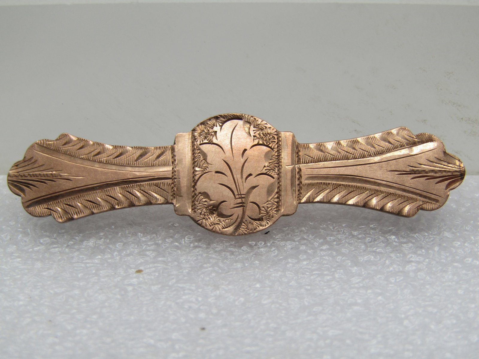 Vintage 10kt. G.F. Bar Brooch, Engraved Design, 1910's-1920's (1 of 5)