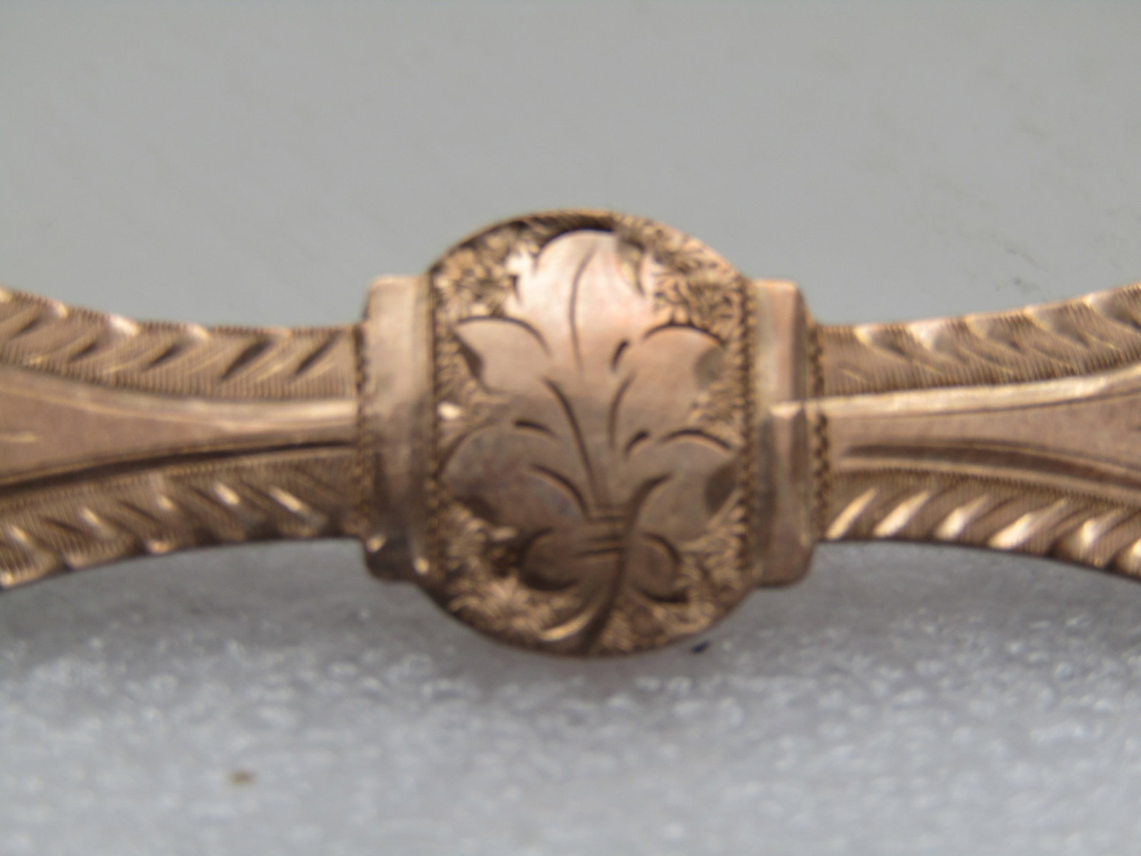 Vintage 10kt. G.F. Bar Brooch, Engraved Design, 1910's-1920's - 2