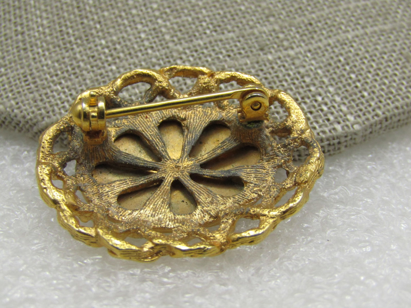 Vintage Initials MJB Brooch, Woven Frame, 1.25" 1960's-1970's - 5