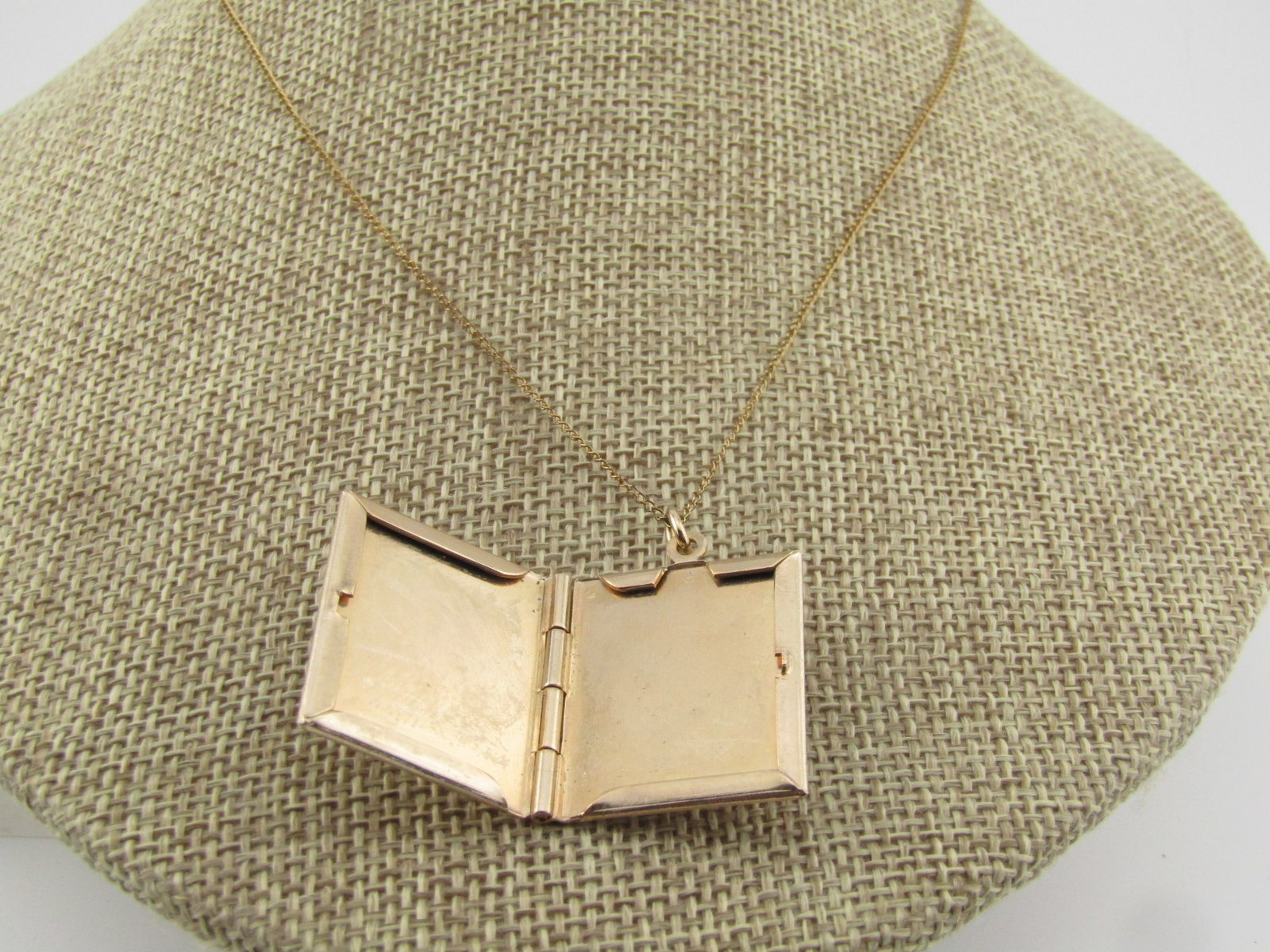 Vintage This is Your Life Book Locket Necklace, 18", 1960's-1970's - 2