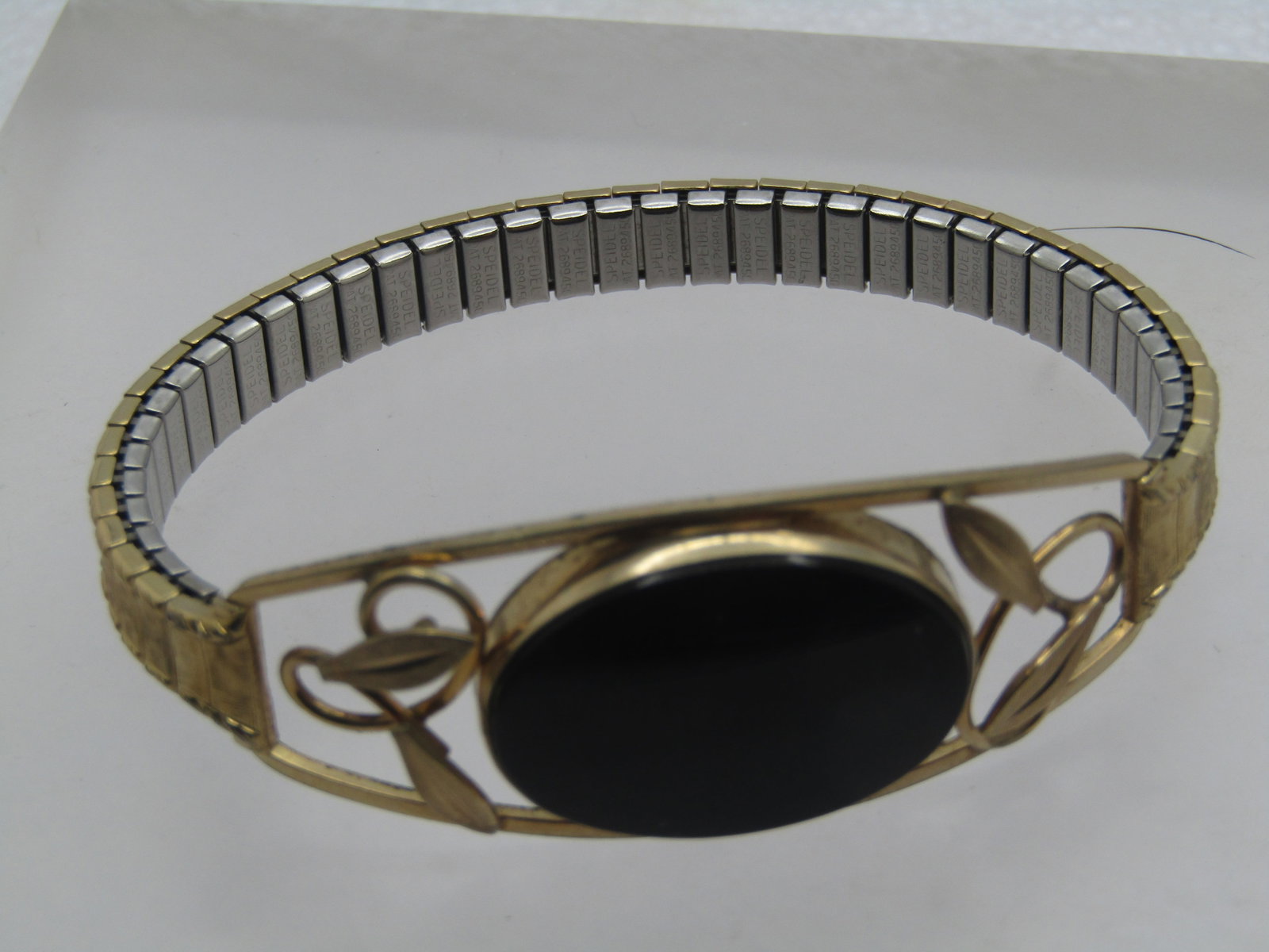 Vintage 12kt G.F. Onyx ,WRE Onyx Necklace, Bracelet, Earrings, 1940's-1950's, Signed WRE - 15