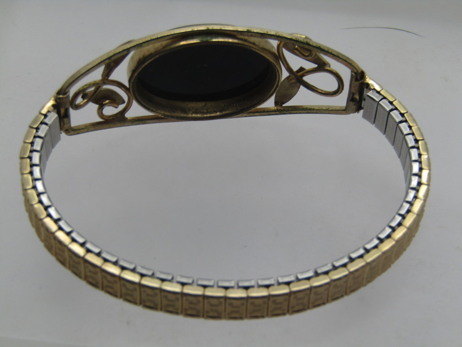 Vintage 12kt G.F. Onyx ,WRE Onyx Necklace, Bracelet, Earrings, 1940's-1950's, Signed WRE - 17