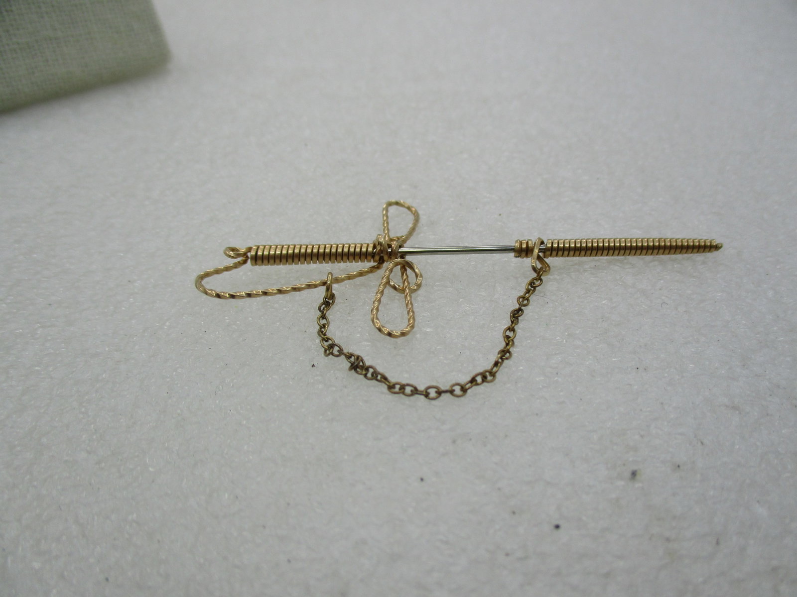Vintage 10kt G.F. Hand Made Sword Stick PIn, Wrapped design.2.75" - 2