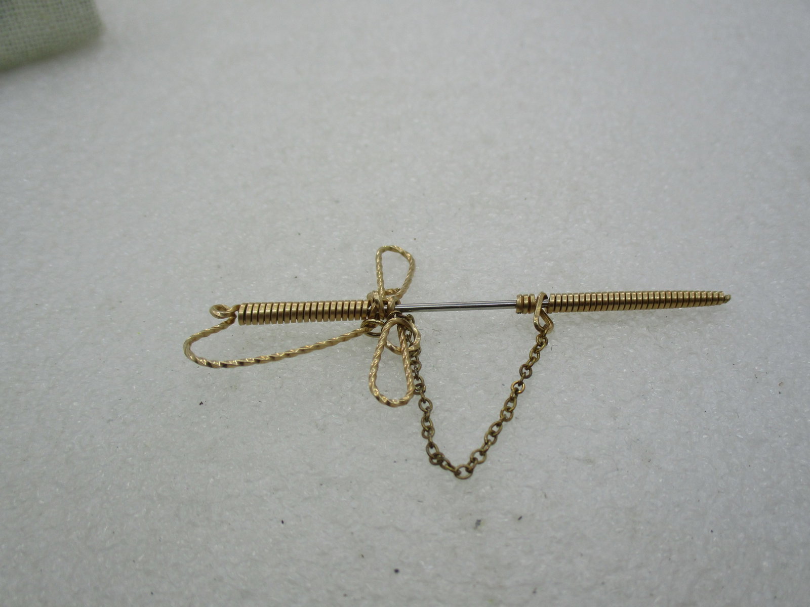 Vintage 10kt G.F. Hand Made Sword Stick PIn, Wrapped design.2.75" - 5