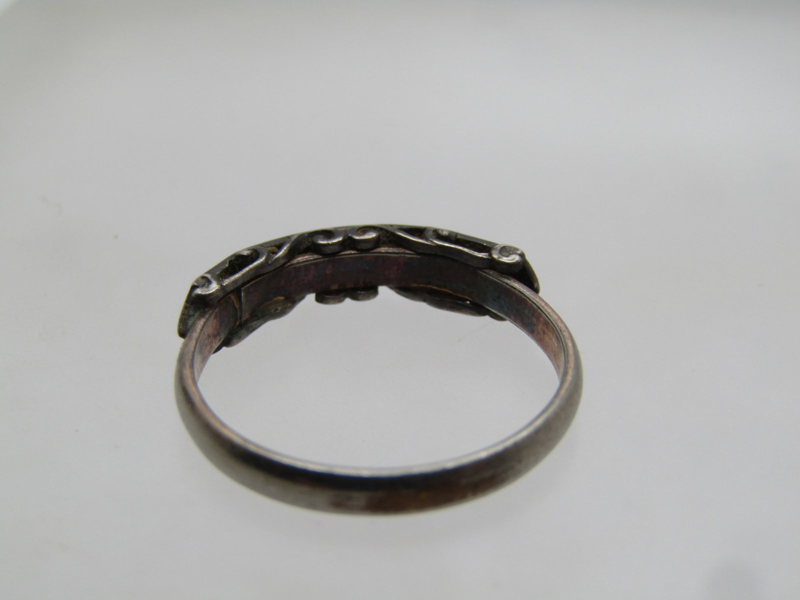 Vintage 10kt GP Band Ring With Stones, Signed Uncas, Sz. 6, 1920's-1930's - 5