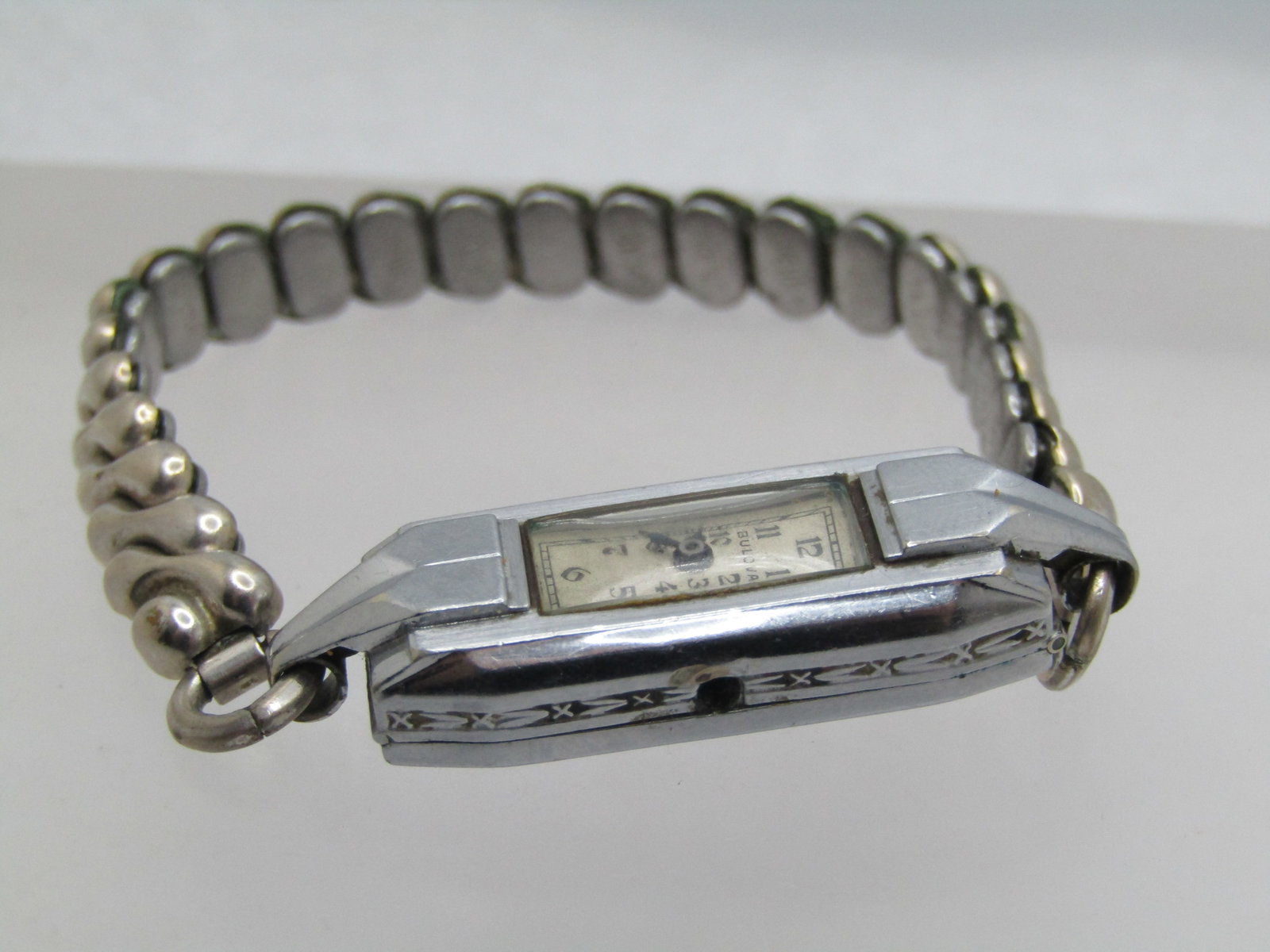 Antique Bulova Ladies Watch, Art Deco, Swiss, No Stem, 10kt GF. - 4