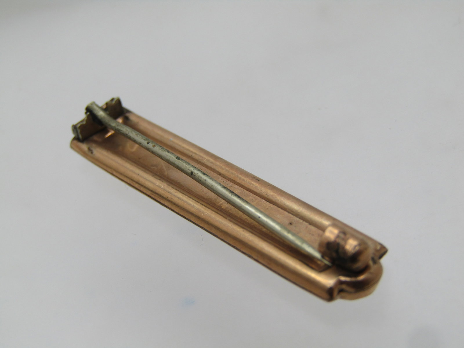 Vintage 10kt GF Bar Brooch Engraved, 1800's, C-Clasp - 7