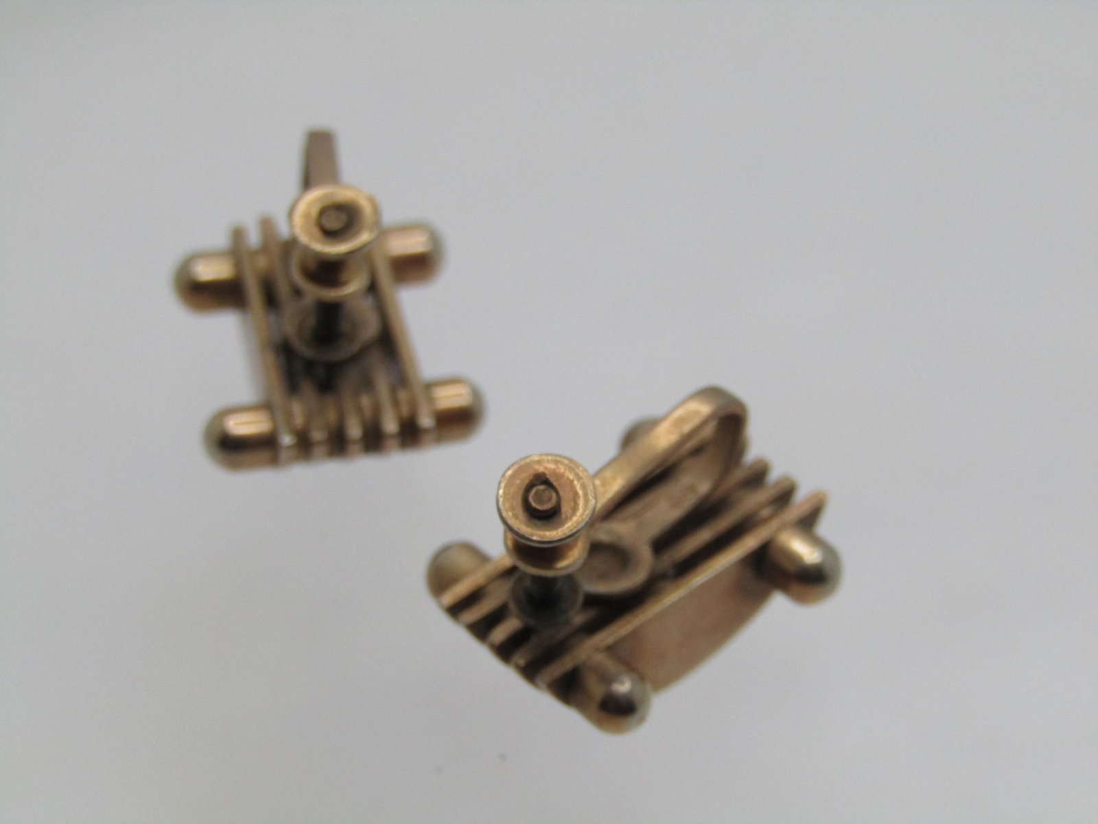 Vintage 10kt G.F. Mod Screwback Earrings, 1950's - 8