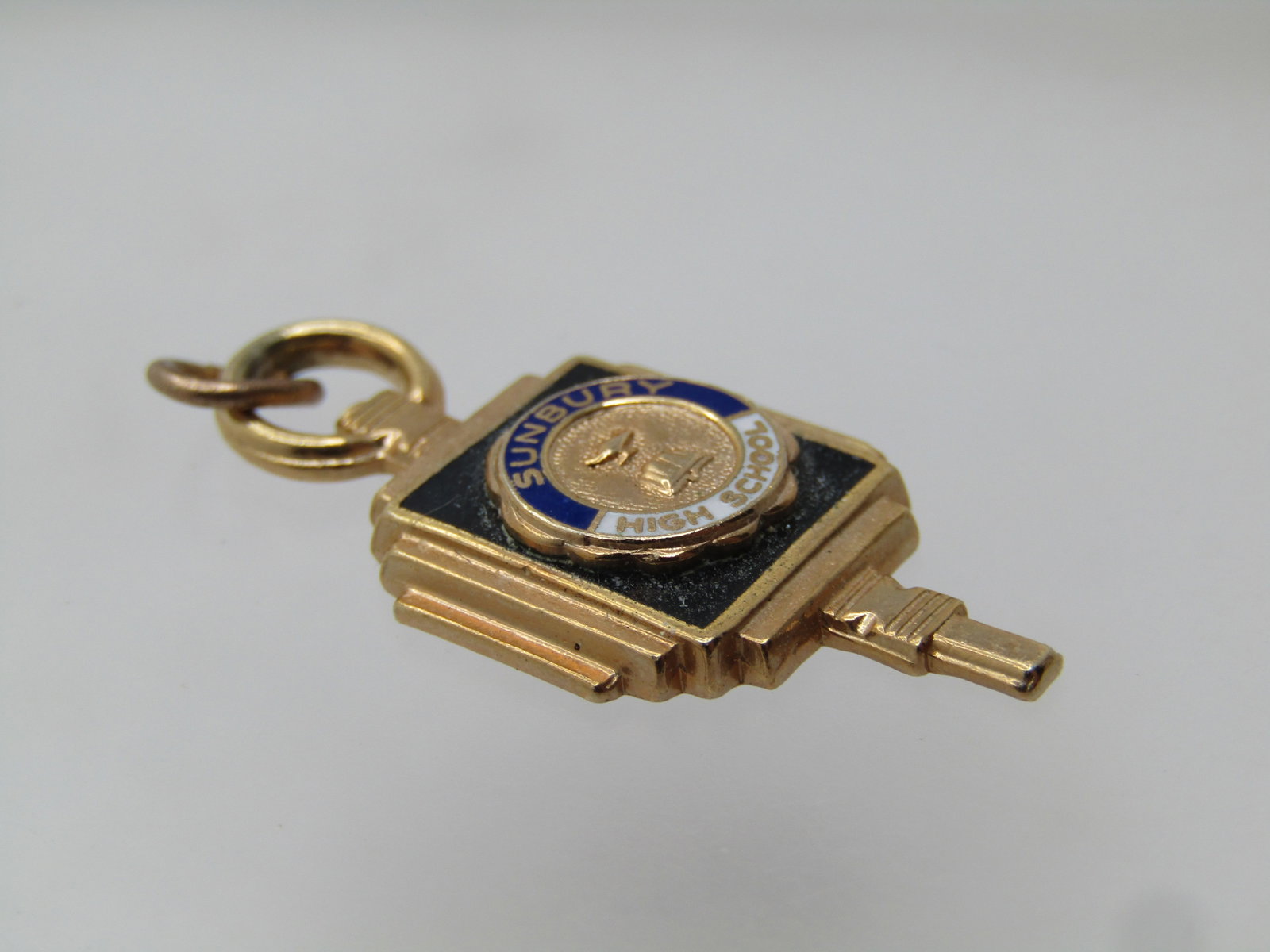 Vintage Sunbury High School Fob/Charm, 10kt G.F., 1960's-1970's - 3