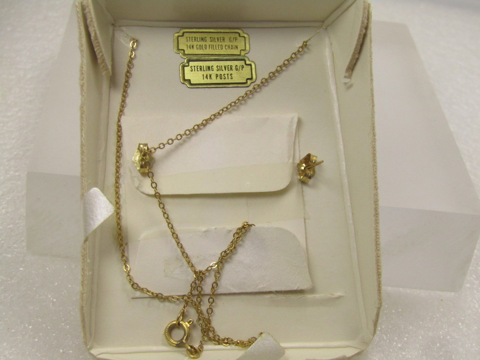 Vintage Carved Floral Cameo Necklace and Earrings, Imperial, 4kt GF Original Box, 1960's - 7