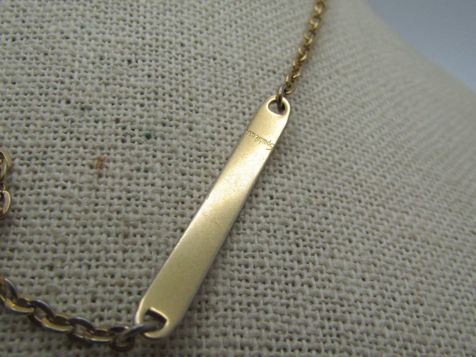 Vintage 10kt GF ID Bracelet, Wrapped Chain, 14", Speidel - 3