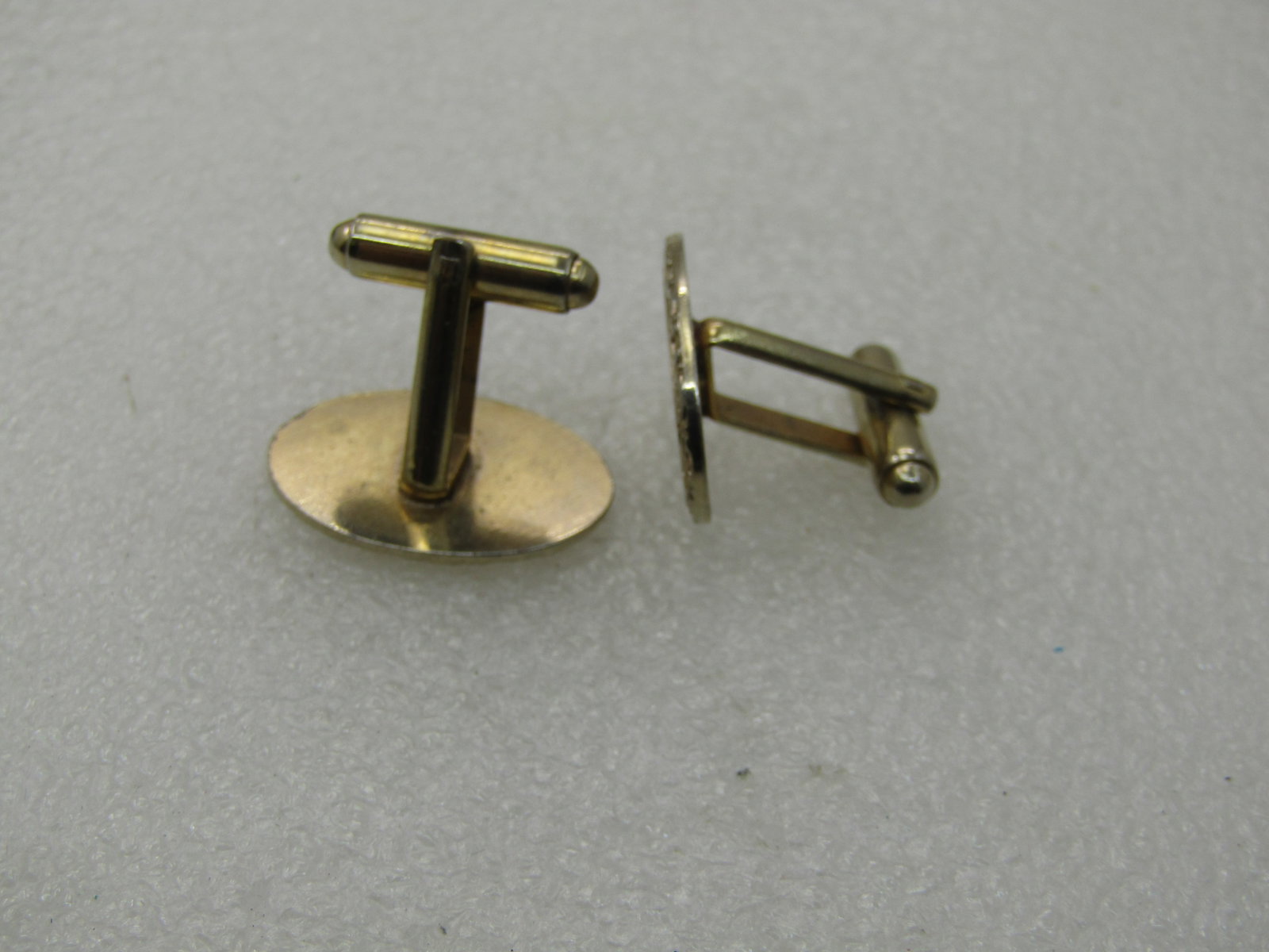 Vintage Engraveable Cuff Links, 12kt G.F., 7/8" Oval, 1930's-1940's - 5