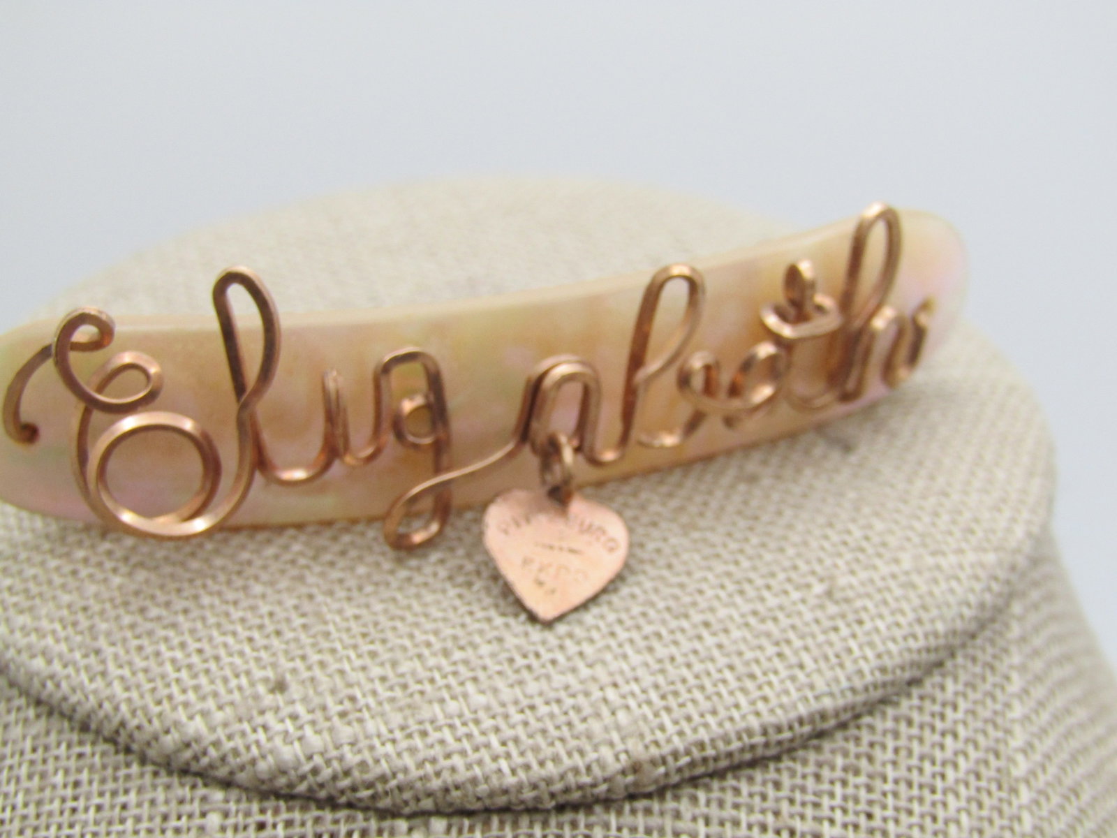 Vintage MOP Elizabeth Name Brooch, Pittsburgh Expo, 1940's-1950's, 10kt G.F. , Souvenir - 3