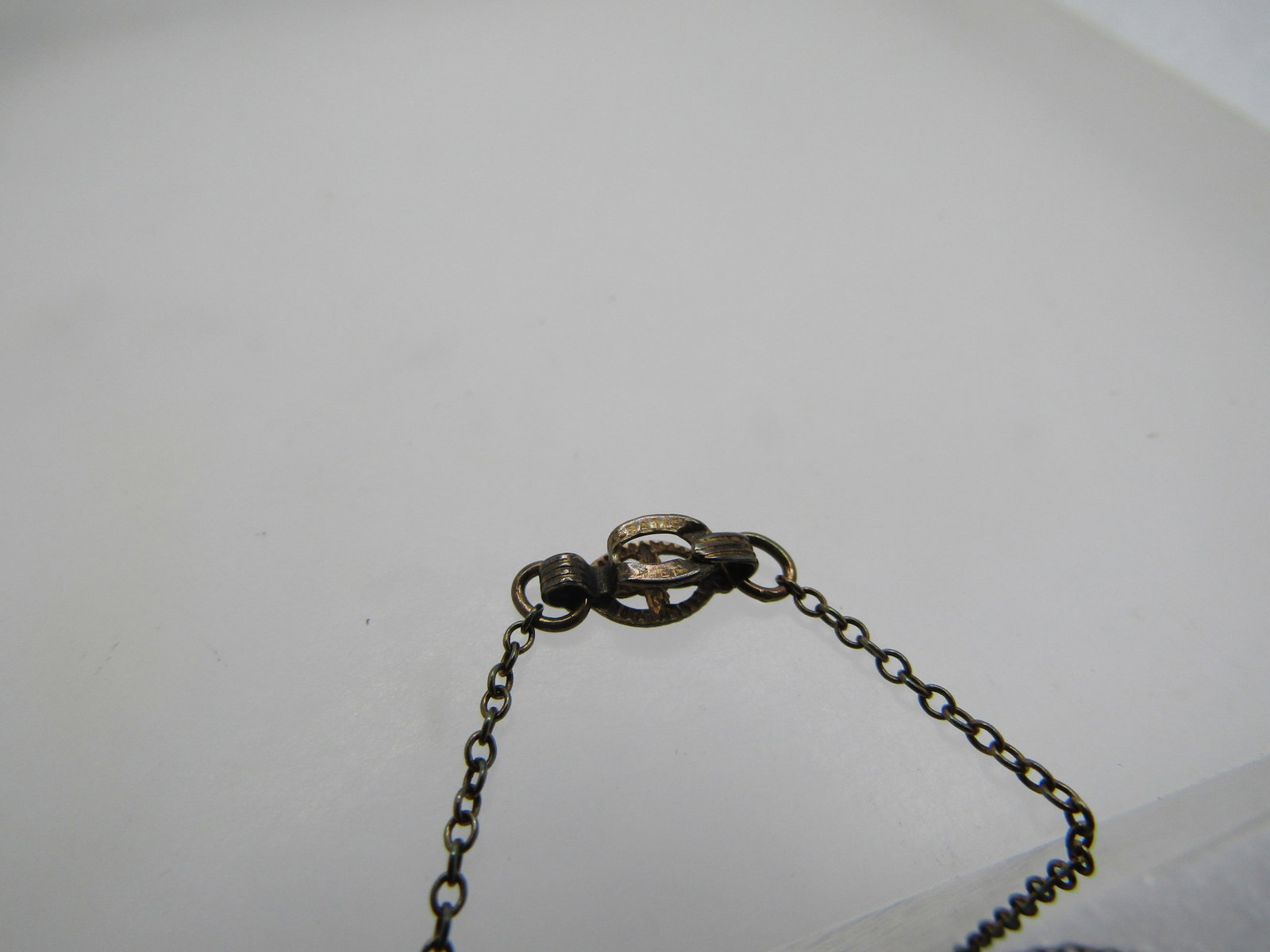 Vintage Sterling Bartram High School Guilloche Pendant/Necklace 18" - 6