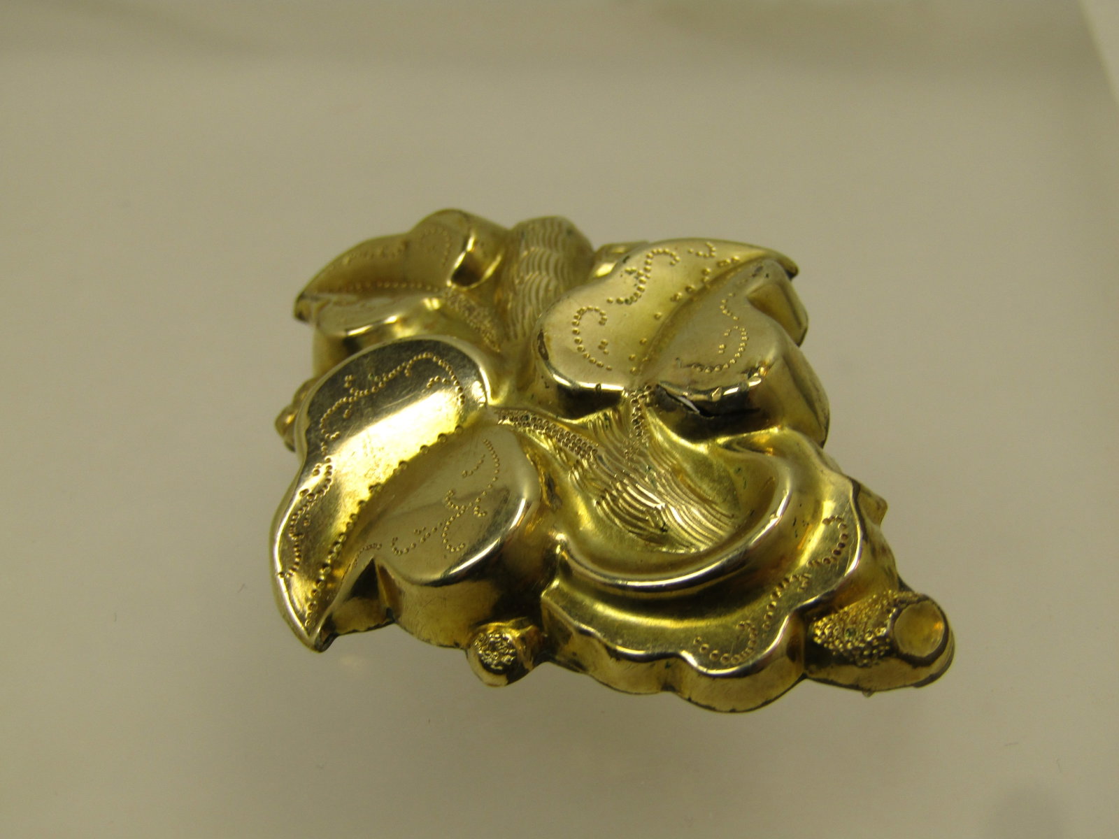 Vintage 10kt G.F. Leaf Brooch , 1800's-1910 - New Clasp - 2