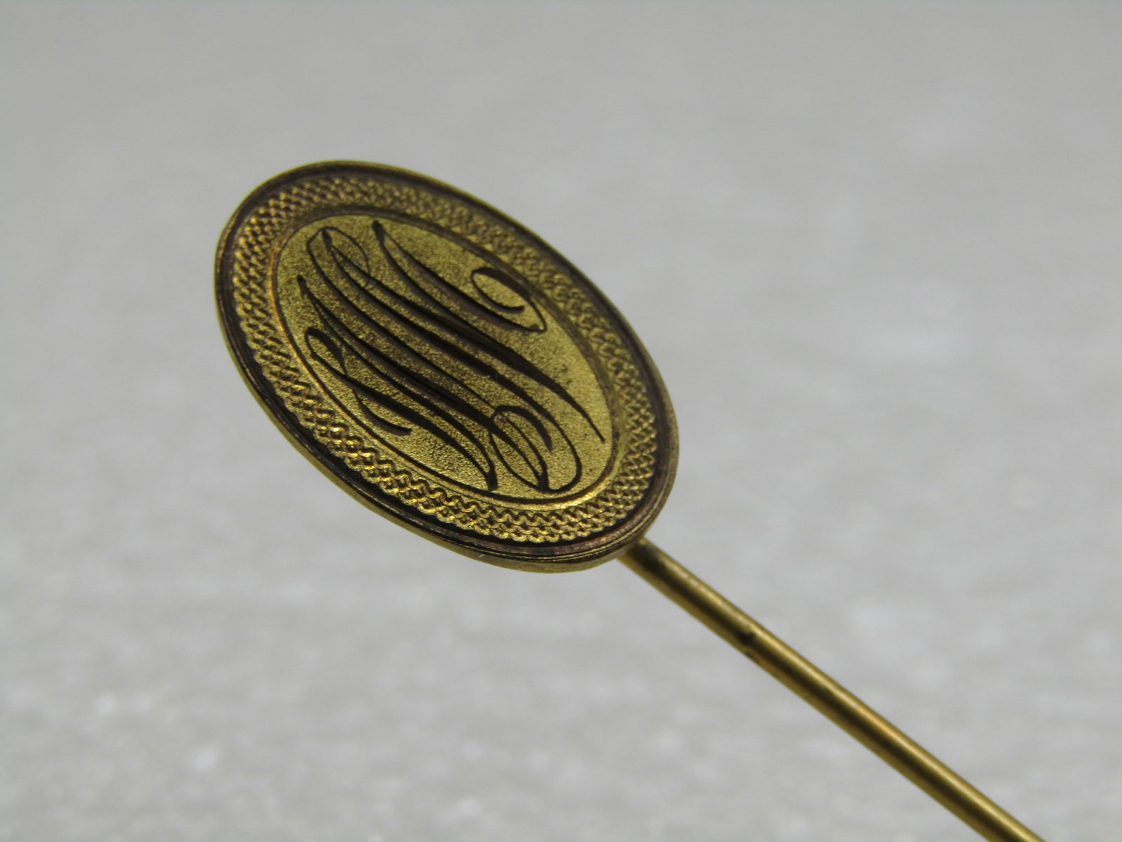 Vintage 10kt G.F. Wngraved WMC Stick Pin. 1940's - 2