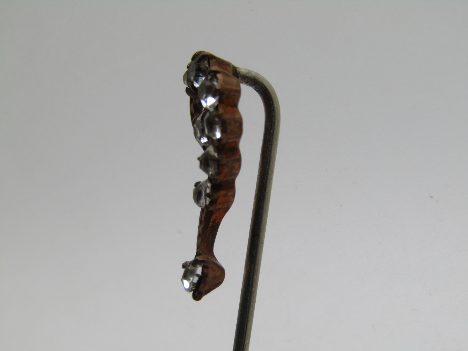 Vintage GF Rhinestone Question Mark Stick Pin 1800's-1920's - 3