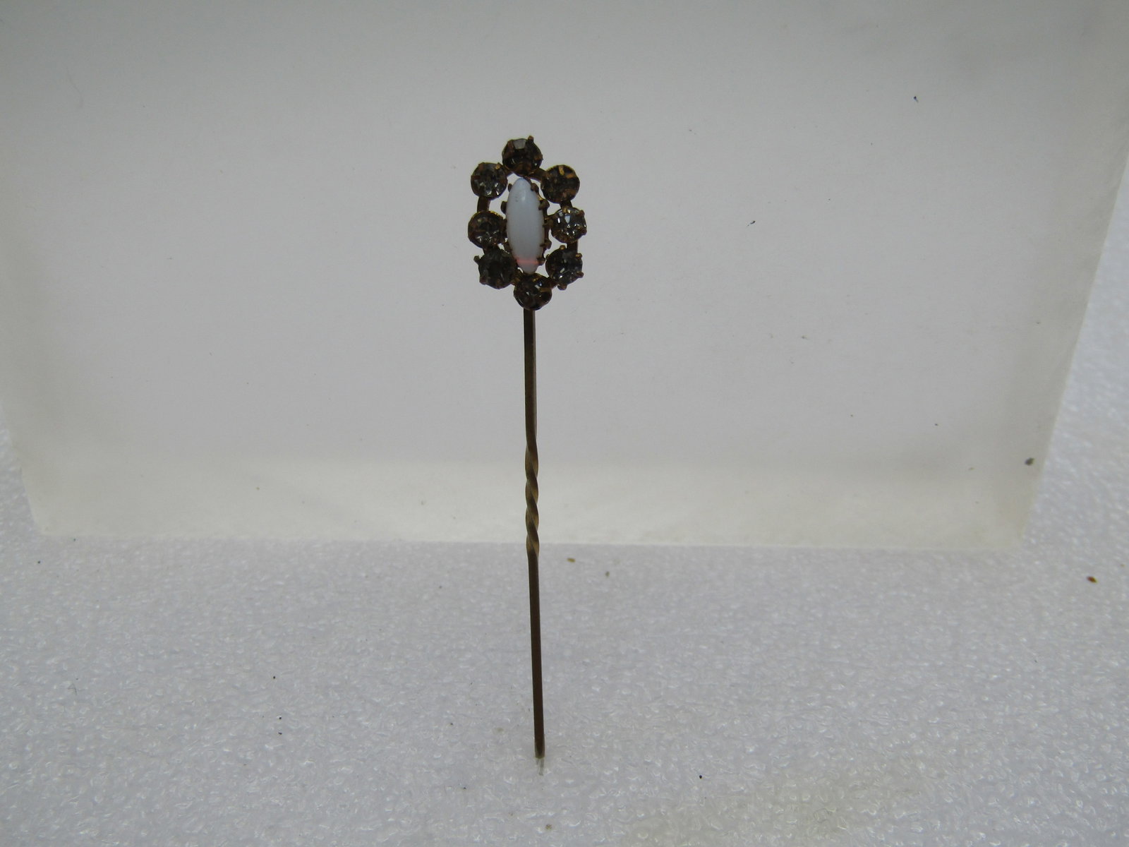 Vintage Faux Opal and Paste Stick Pin, 1800's-1920's, 10kt G.F. (1 of 4)