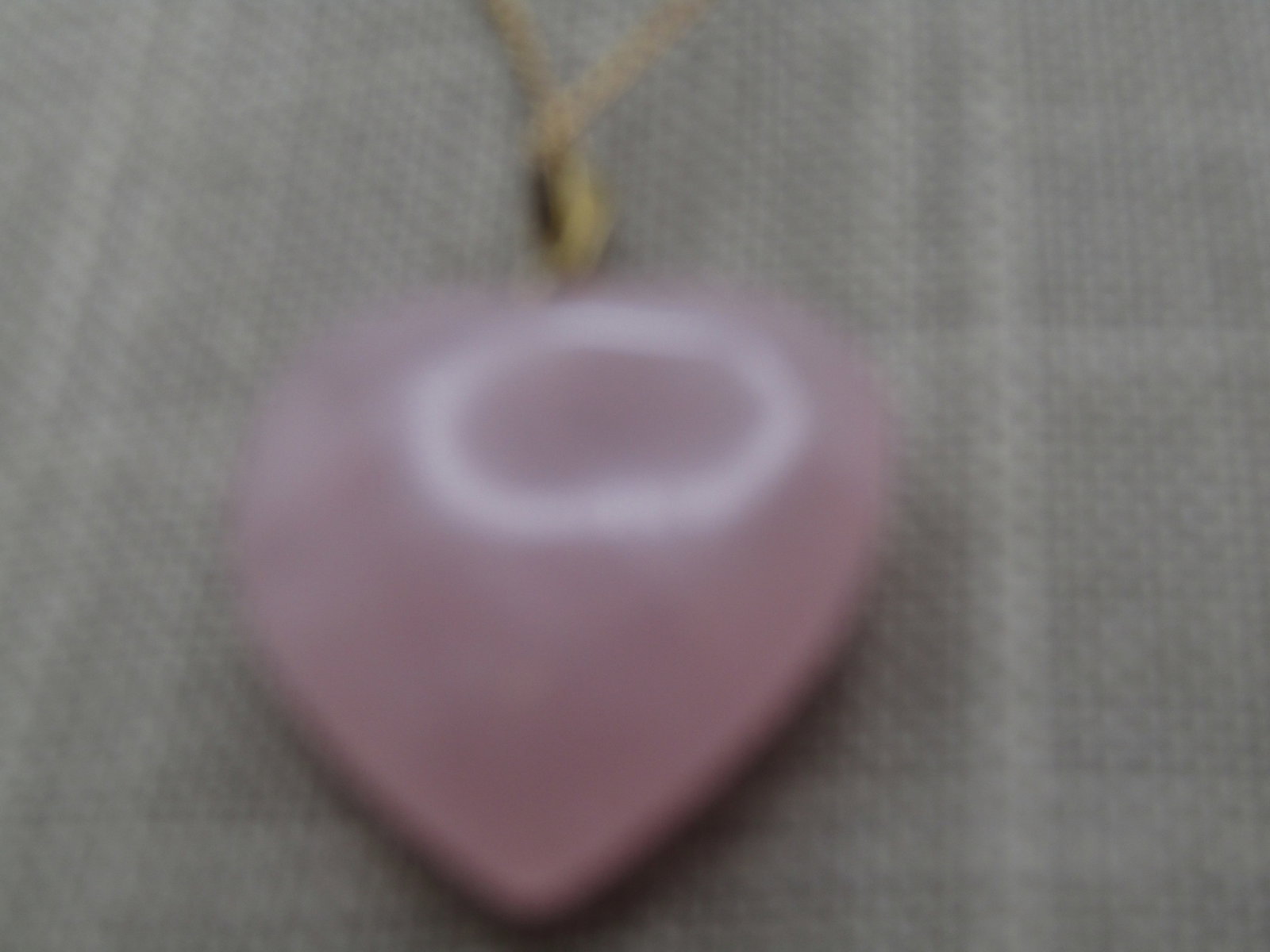 Vintage Pink Quartz Heart Necklace, 15", Gold Filled Chain, 1970's - 4