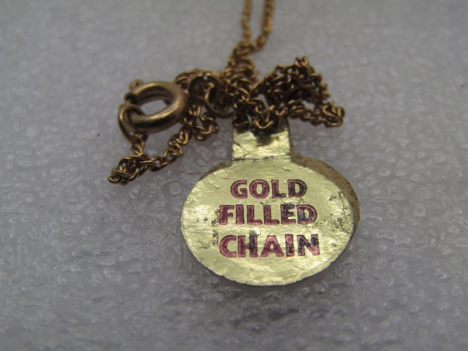 Vintage Pink Quartz Heart Necklace, 15", Gold Filled Chain, 1970's - 5