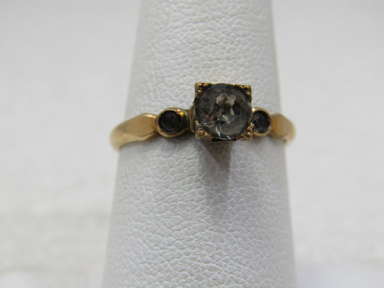 Vintage 14kt G.F. Paste Engagement Ring, Clark and Coombs, Sz. 7 (1 of 7)