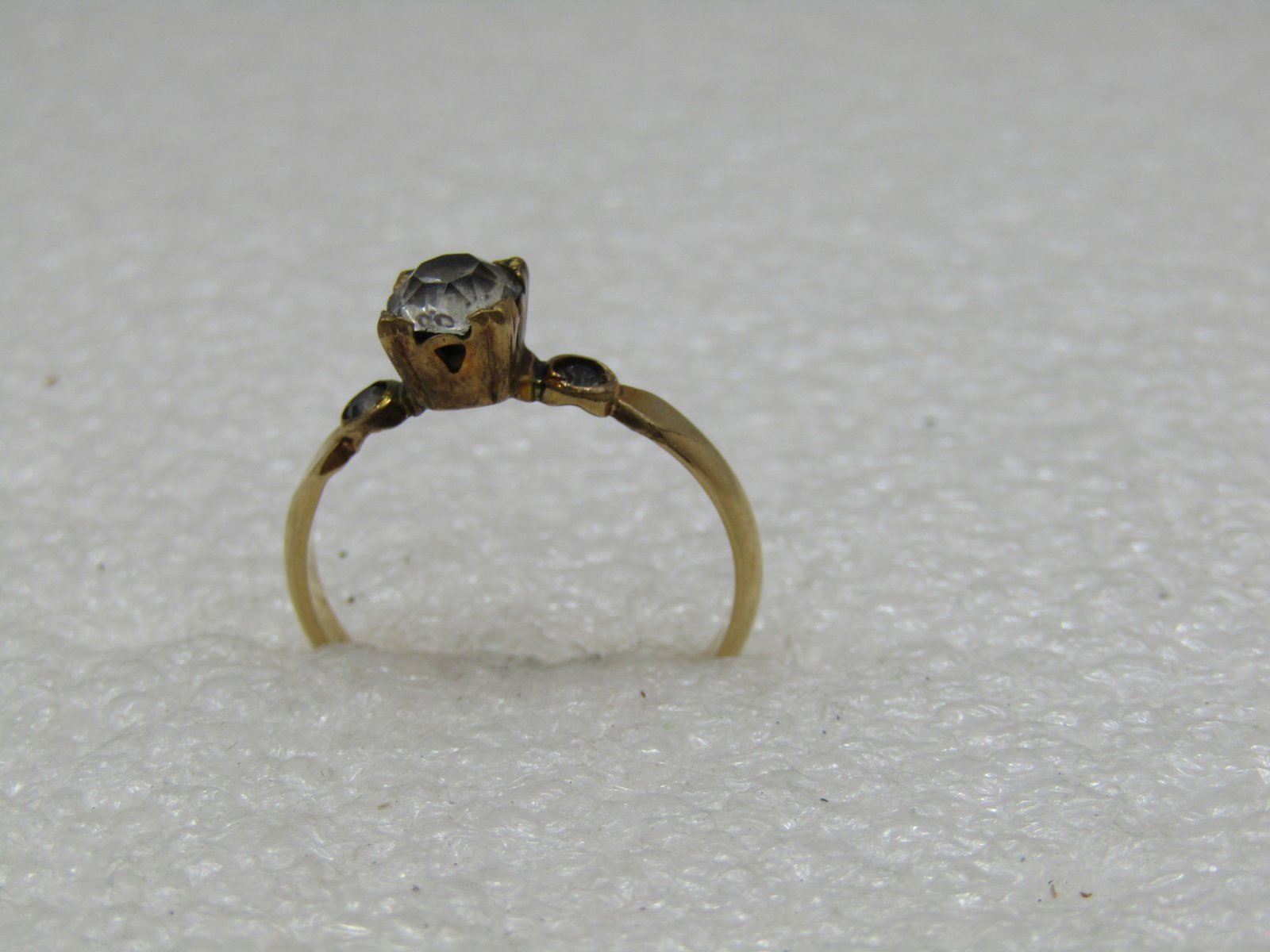 Vintage 14kt G.F. Paste Engagement Ring, Clark and Coombs, Sz. 7 - 4