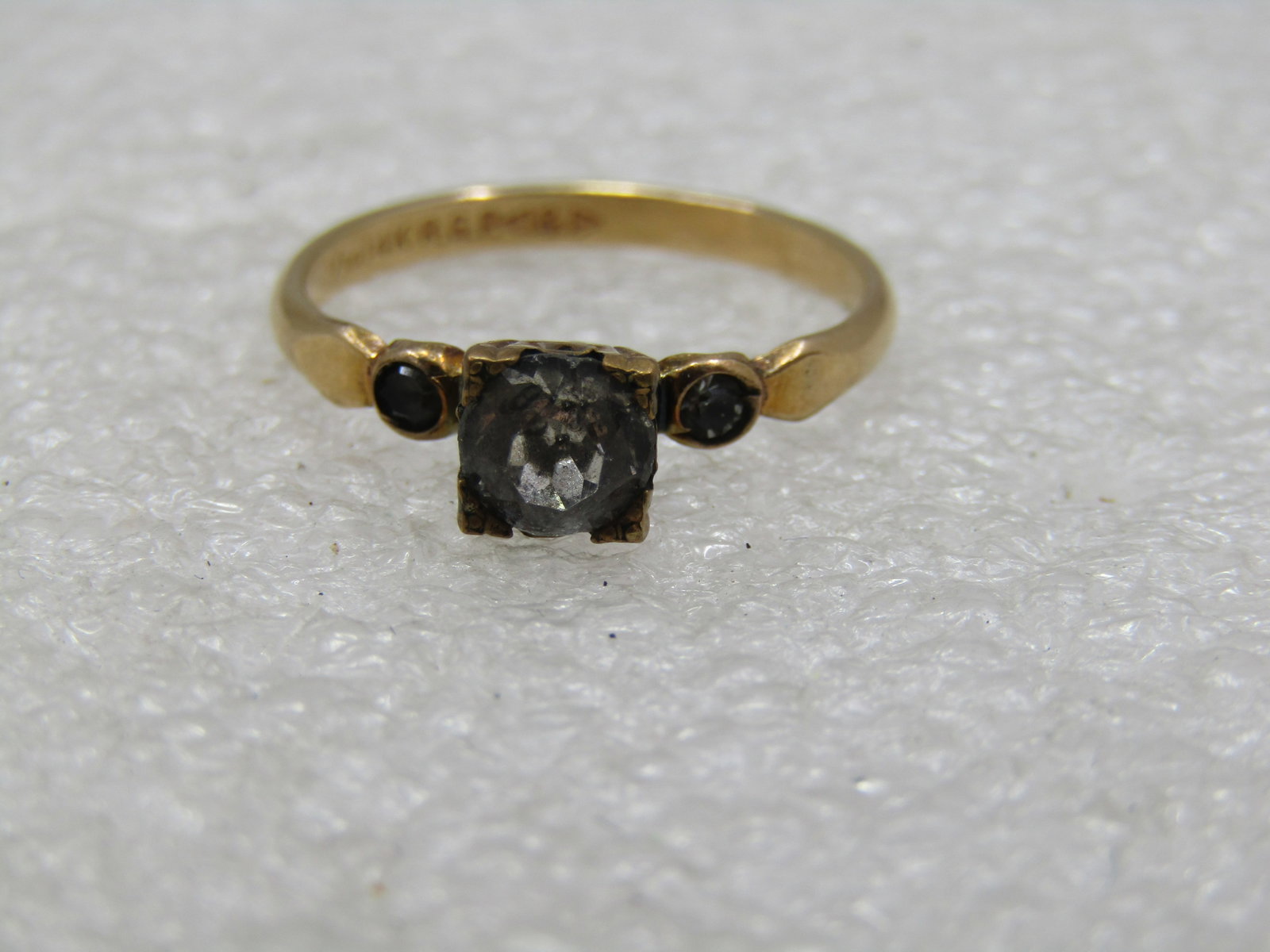 Vintage 14kt G.F. Paste Engagement Ring, Clark and Coombs, Sz. 7 - 5