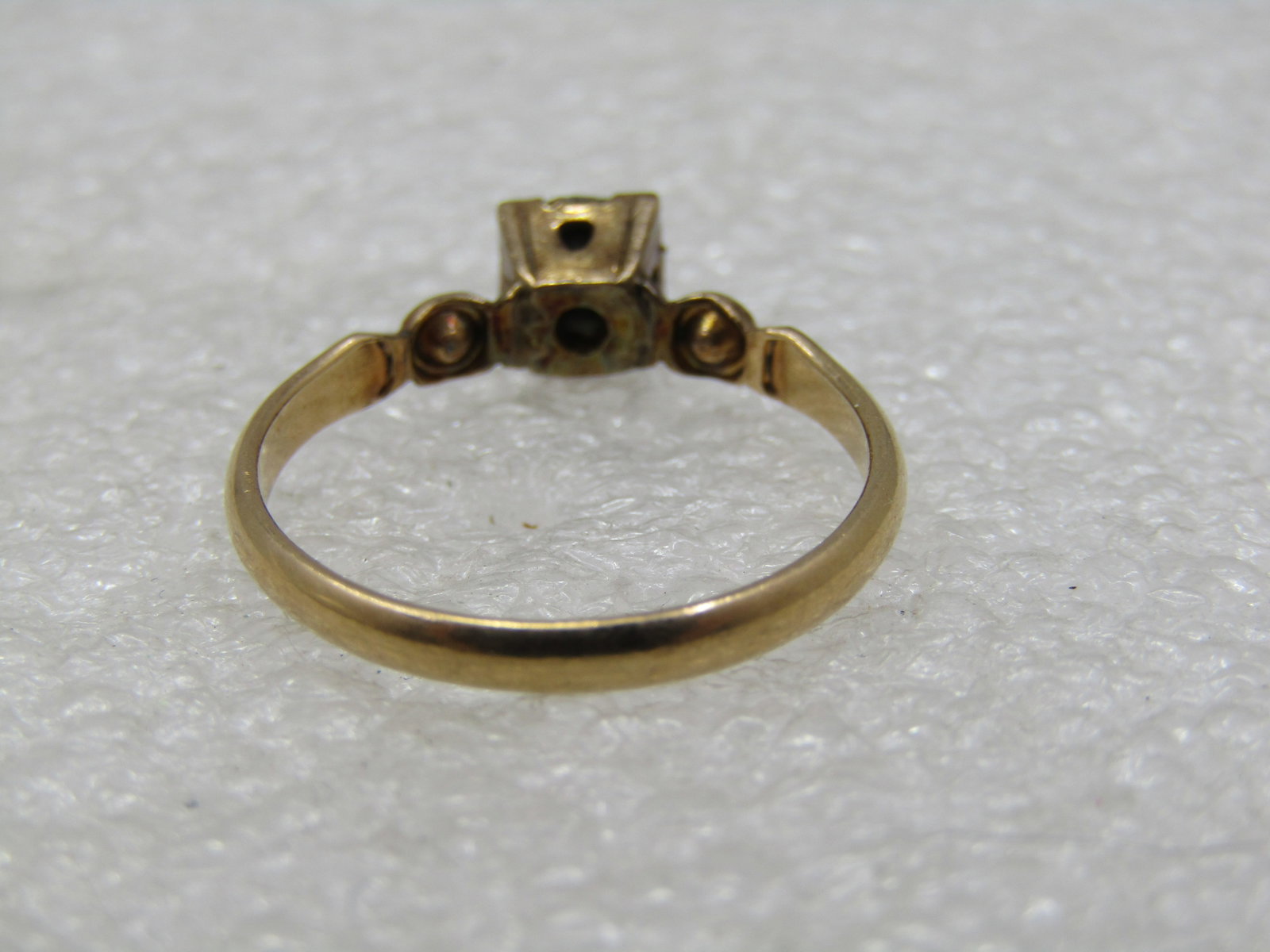 Vintage 14kt G.F. Paste Engagement Ring, Clark and Coombs, Sz. 7 - 6