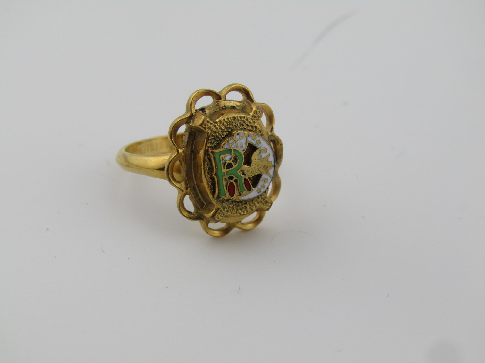 Vintage 10kt G.F. Daughters of Rebecca Ring, Adjustable, Clark and Combs, 1960's-1970's - 3