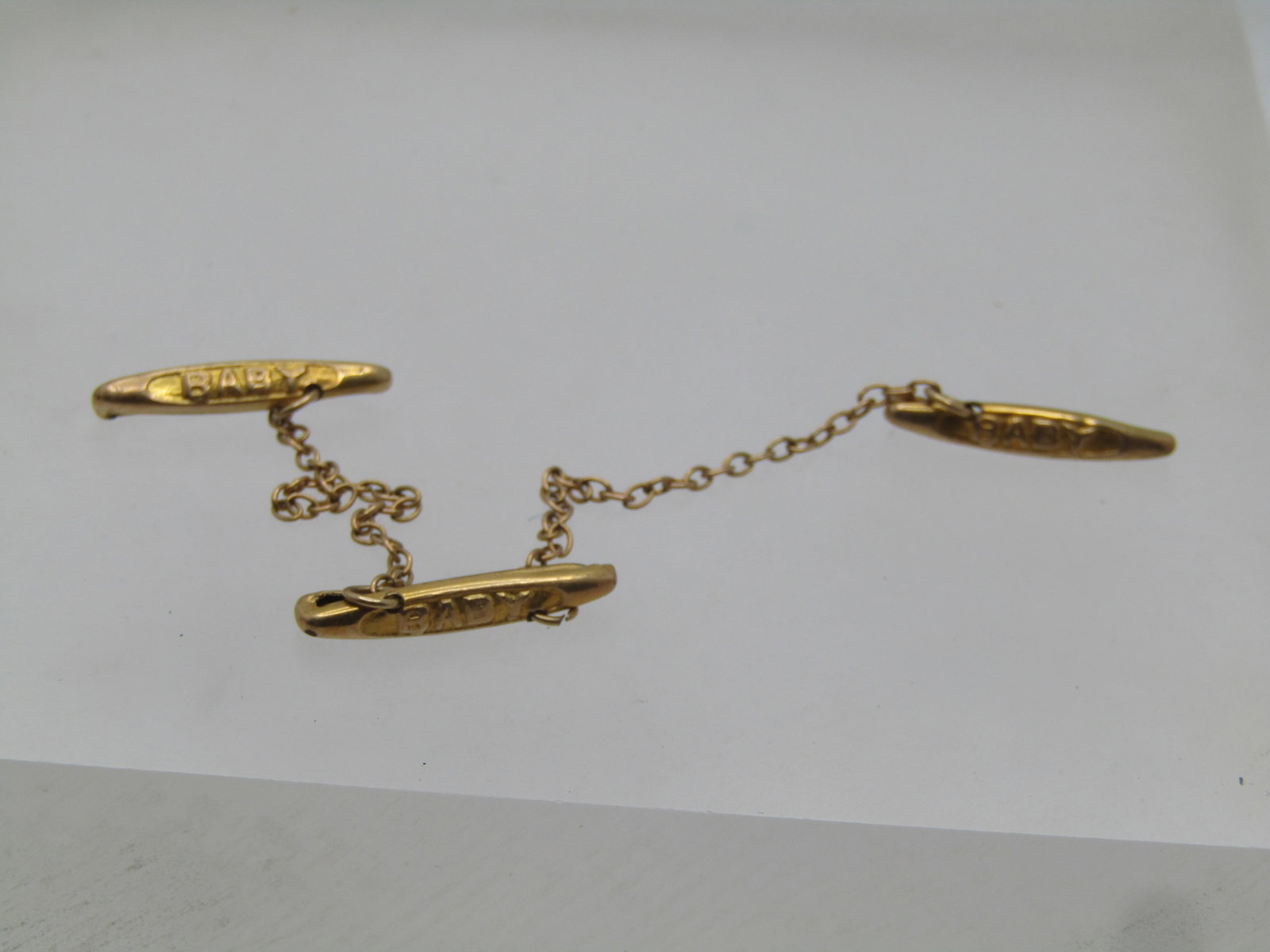 Vintage Triple Baby Scatter Brooch, Victorian, 10kt G.F. C-Clasp (1 of 4)